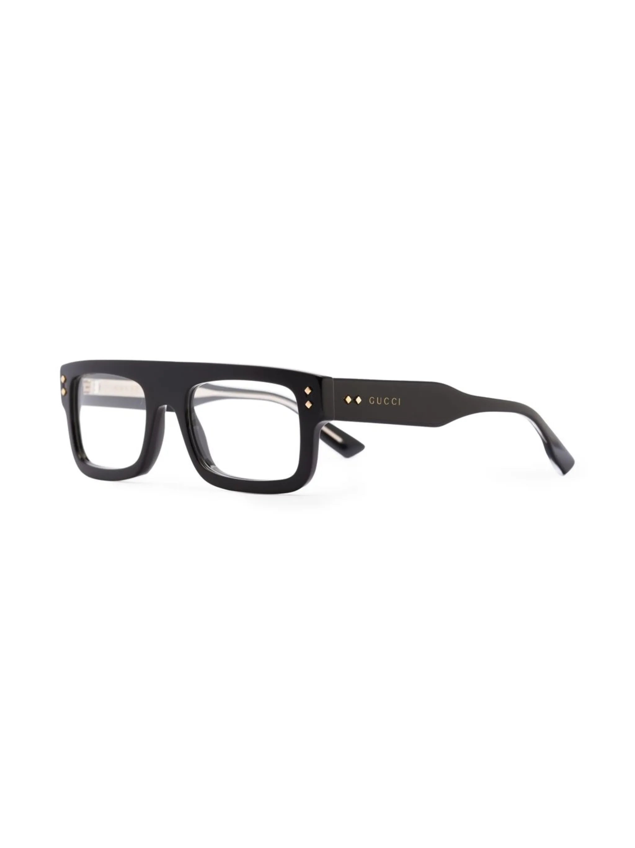 logo-print square-frame glasses