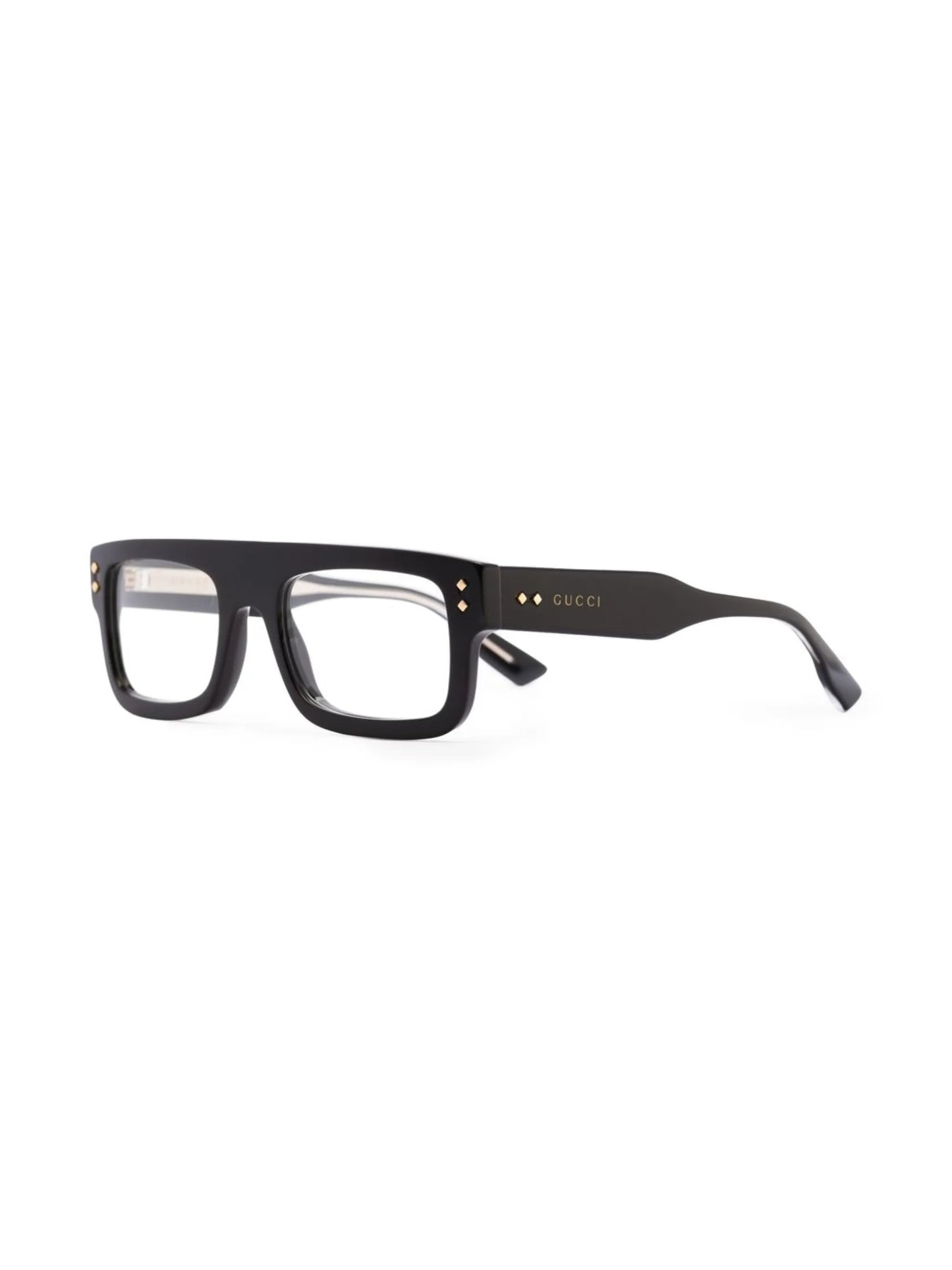 logo-print square-frame glasses