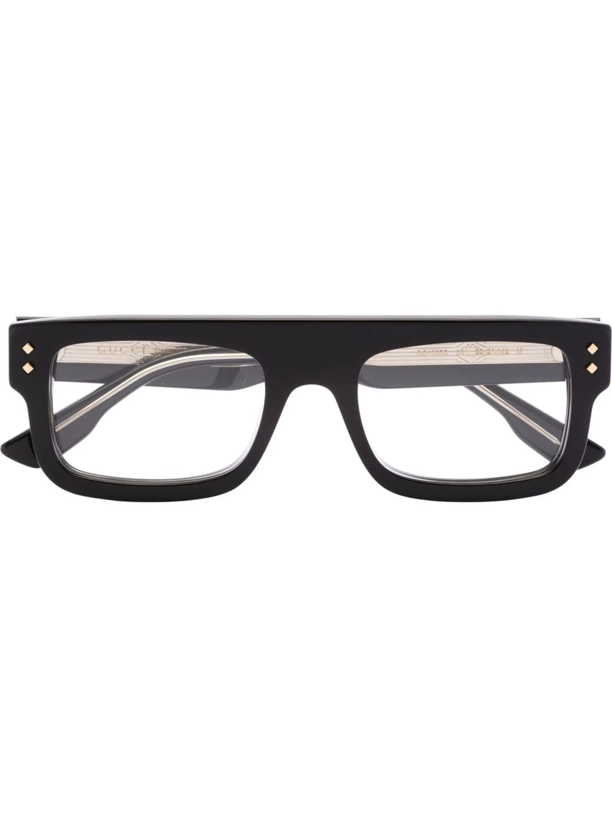 logo-print square-frame glasses