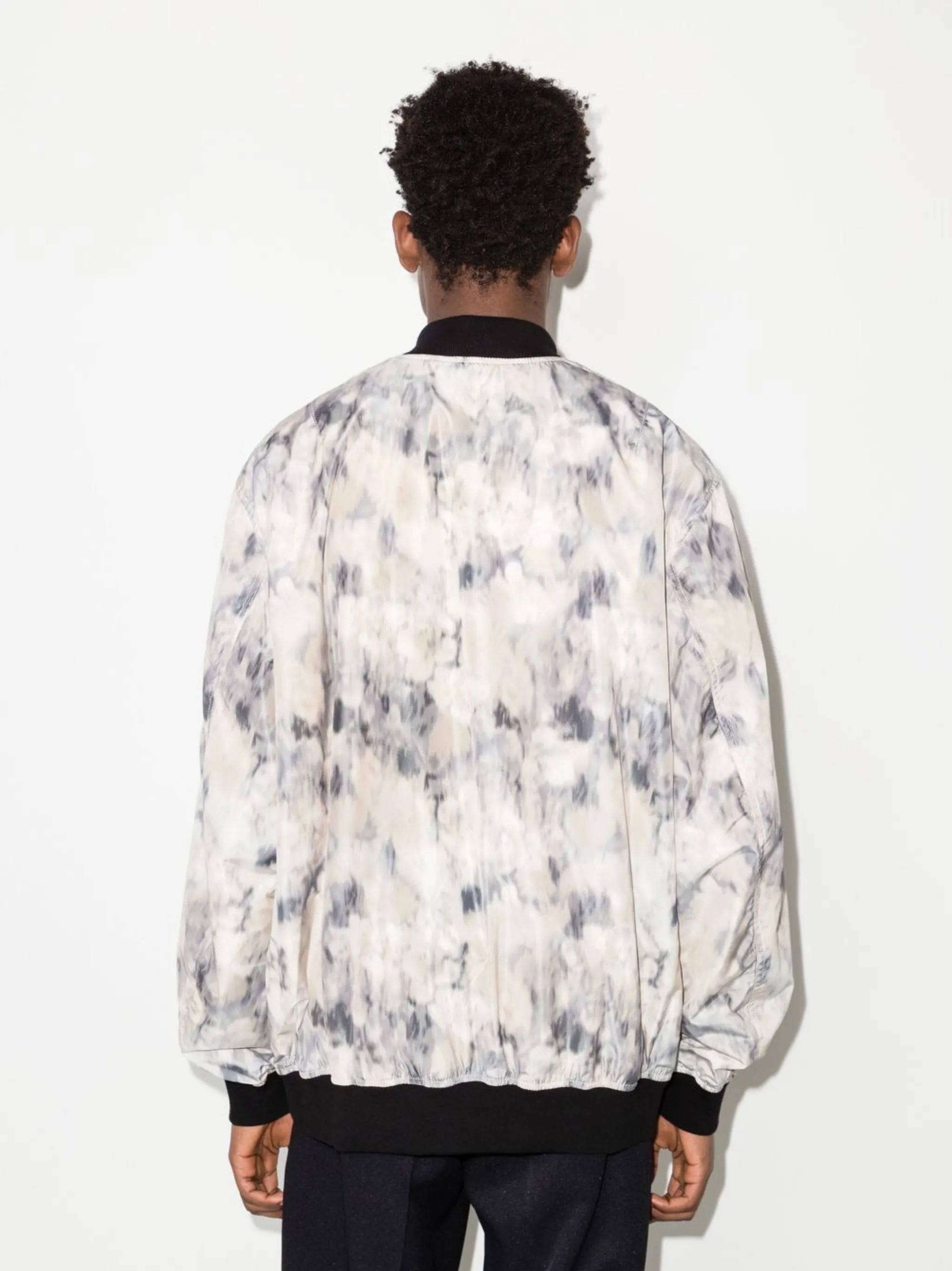 abstract-pattern bomber jacket