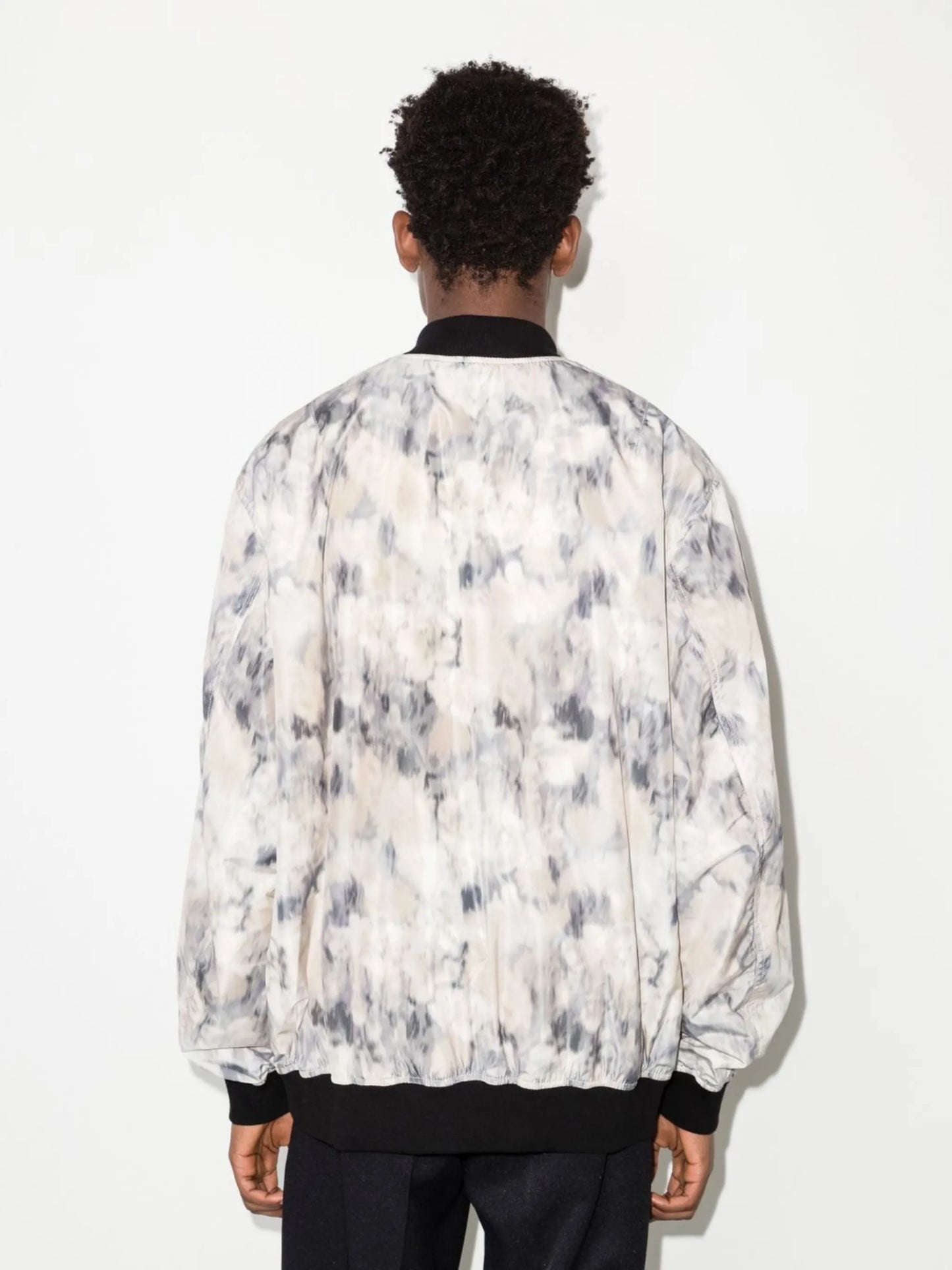 abstract-pattern bomber jacket