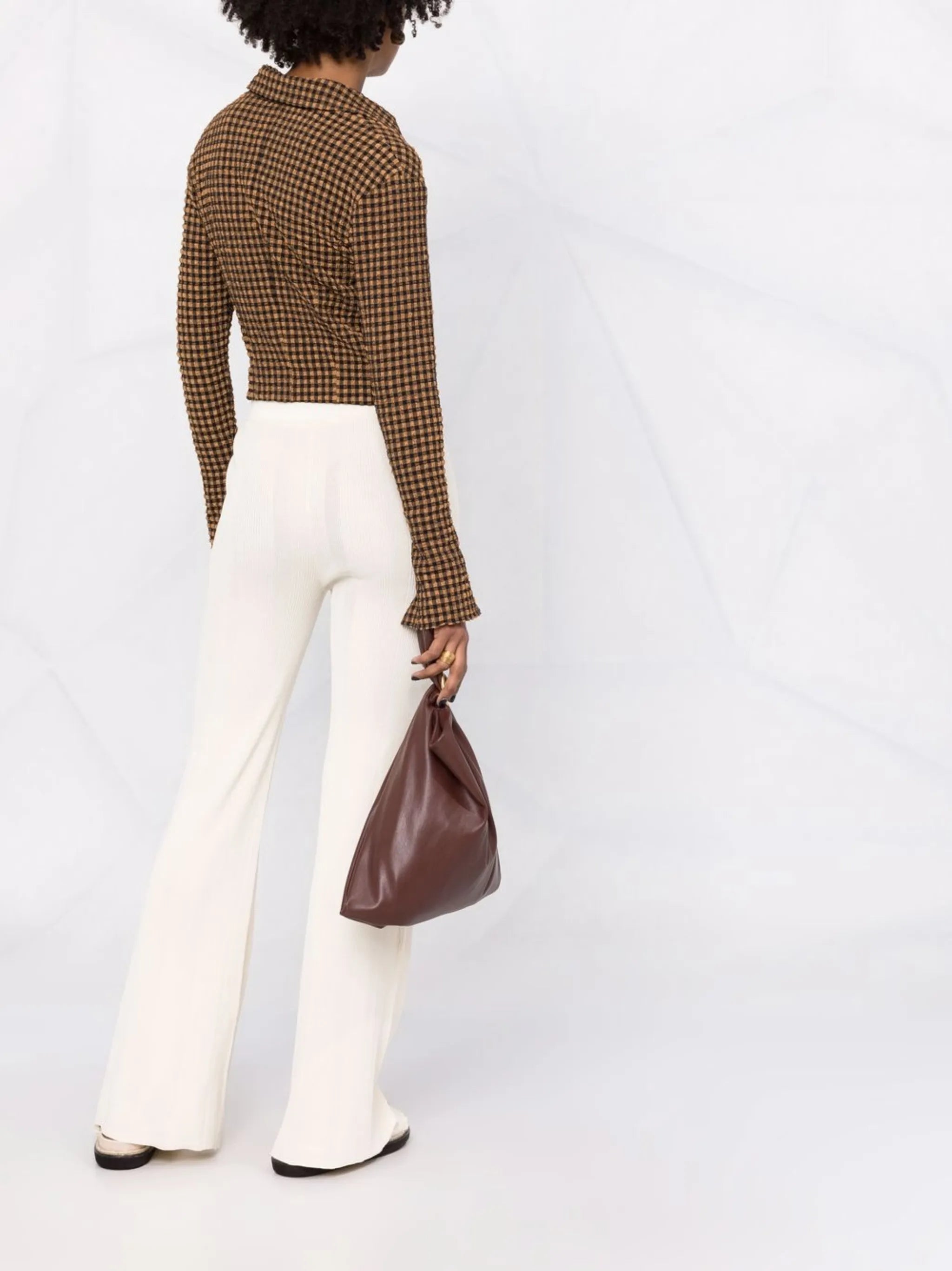 gingham long-sleeve shirt