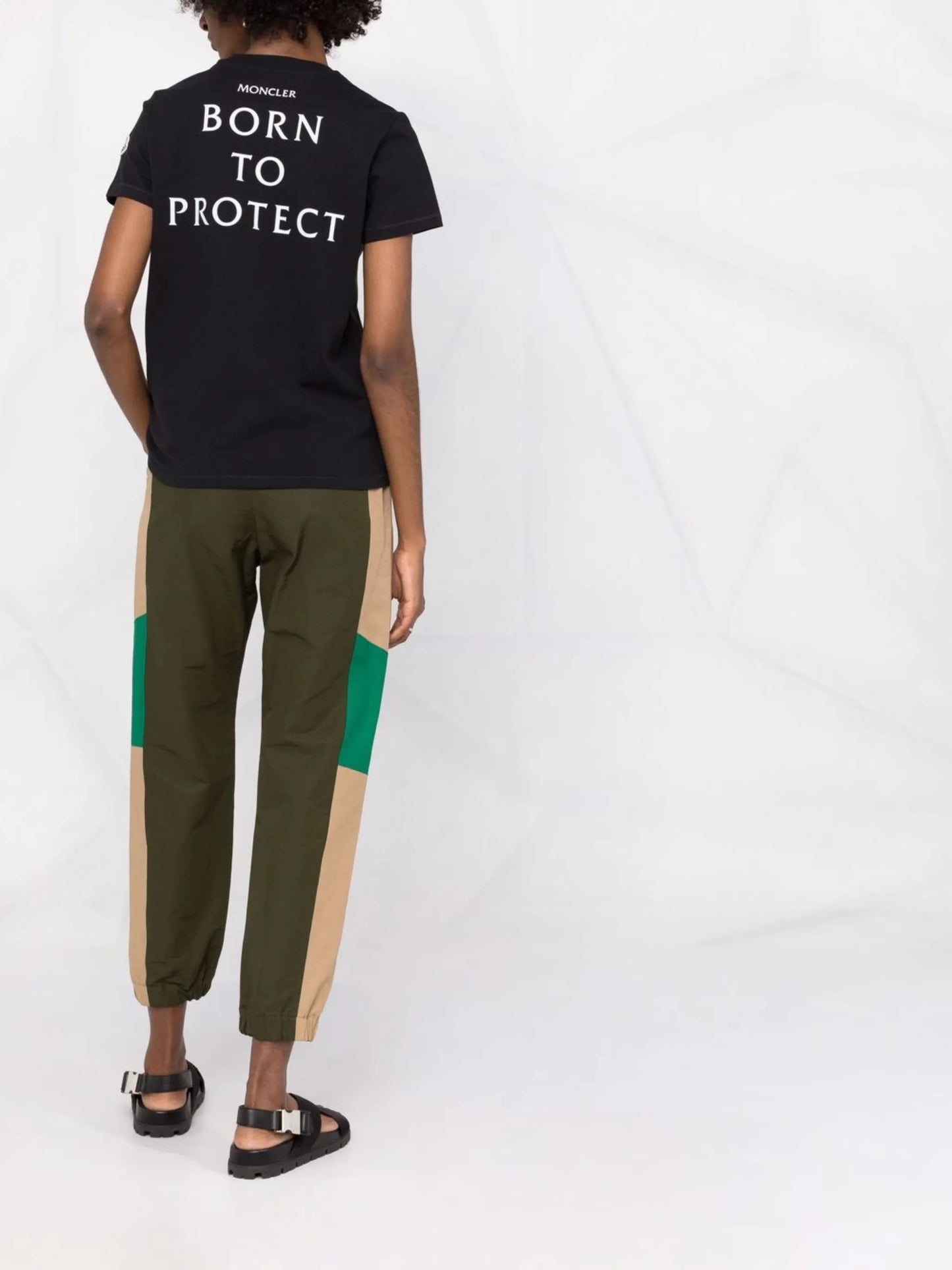 slogan-print short-sleeve T-shirt