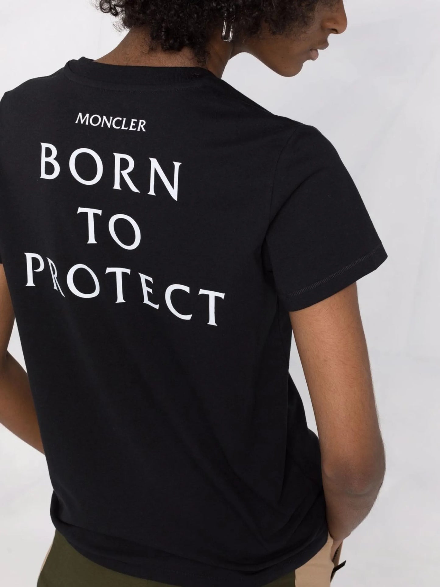 slogan-print short-sleeve T-shirt