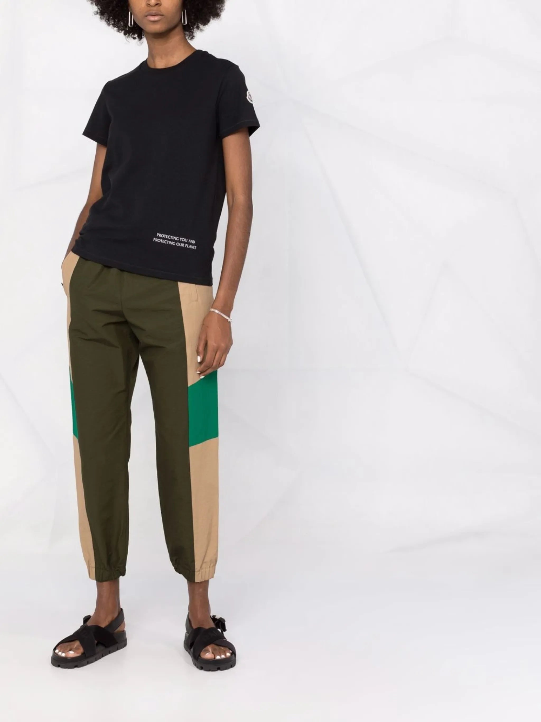 slogan-print short-sleeve T-shirt