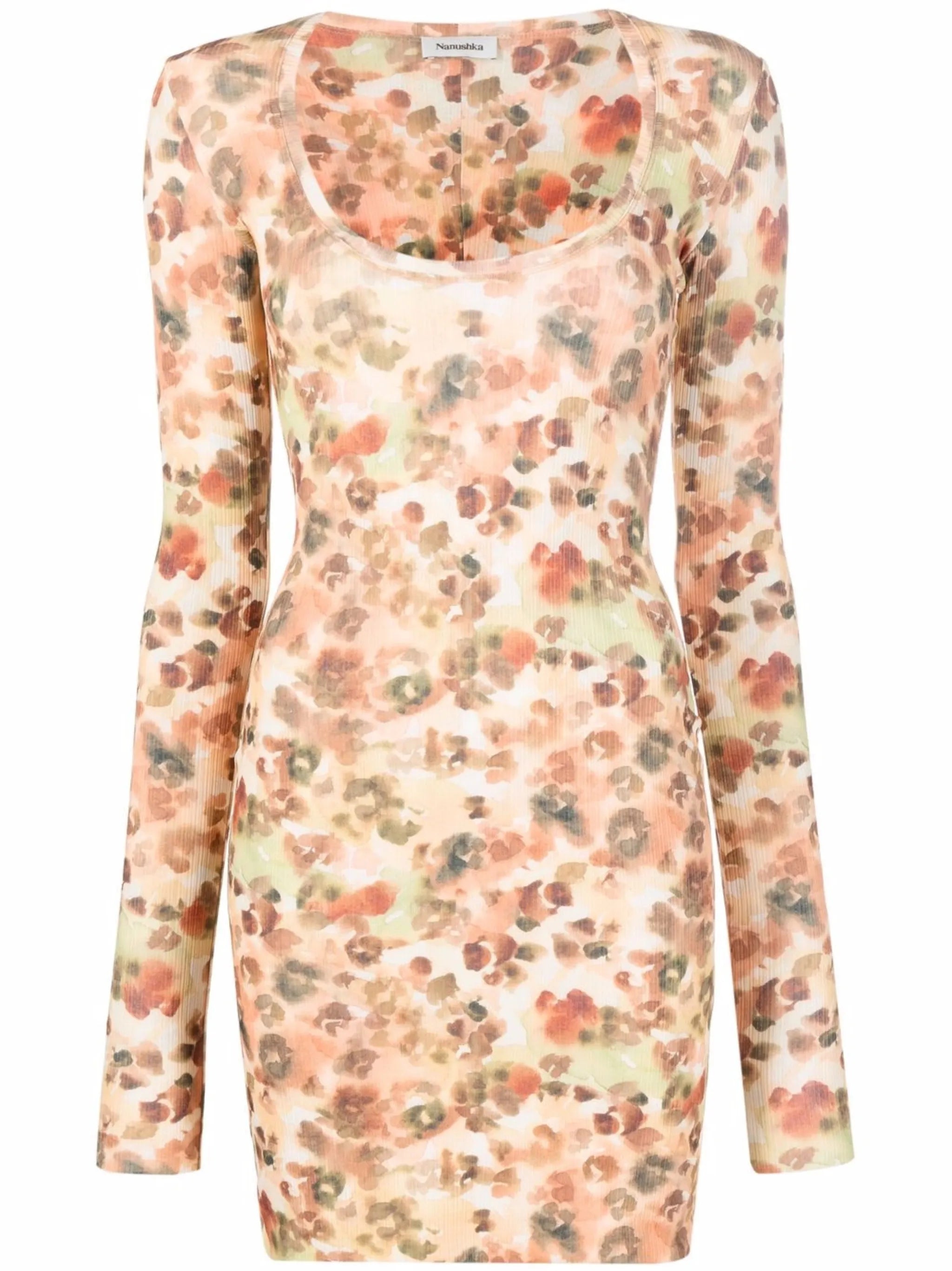 animal-print mini dress