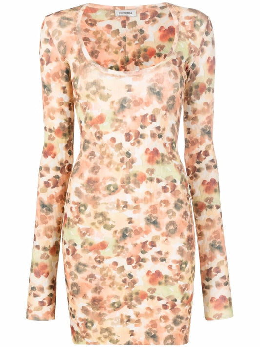 animal-print mini dress