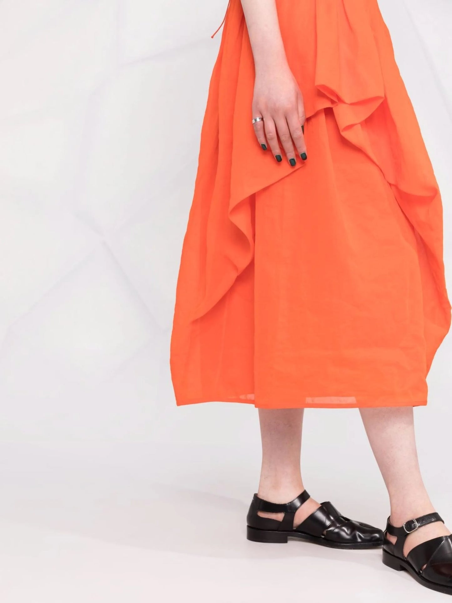 Fang draped midi dress