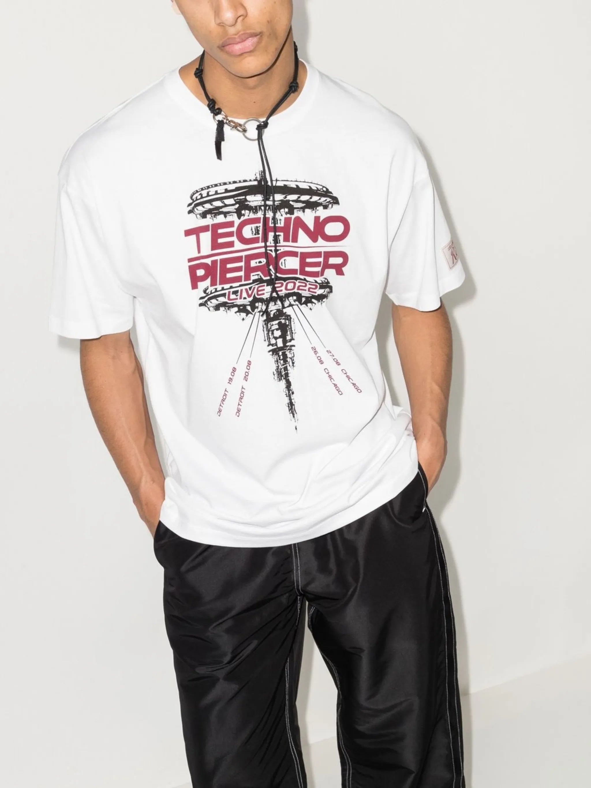 Techno Piercer-print T-shirt