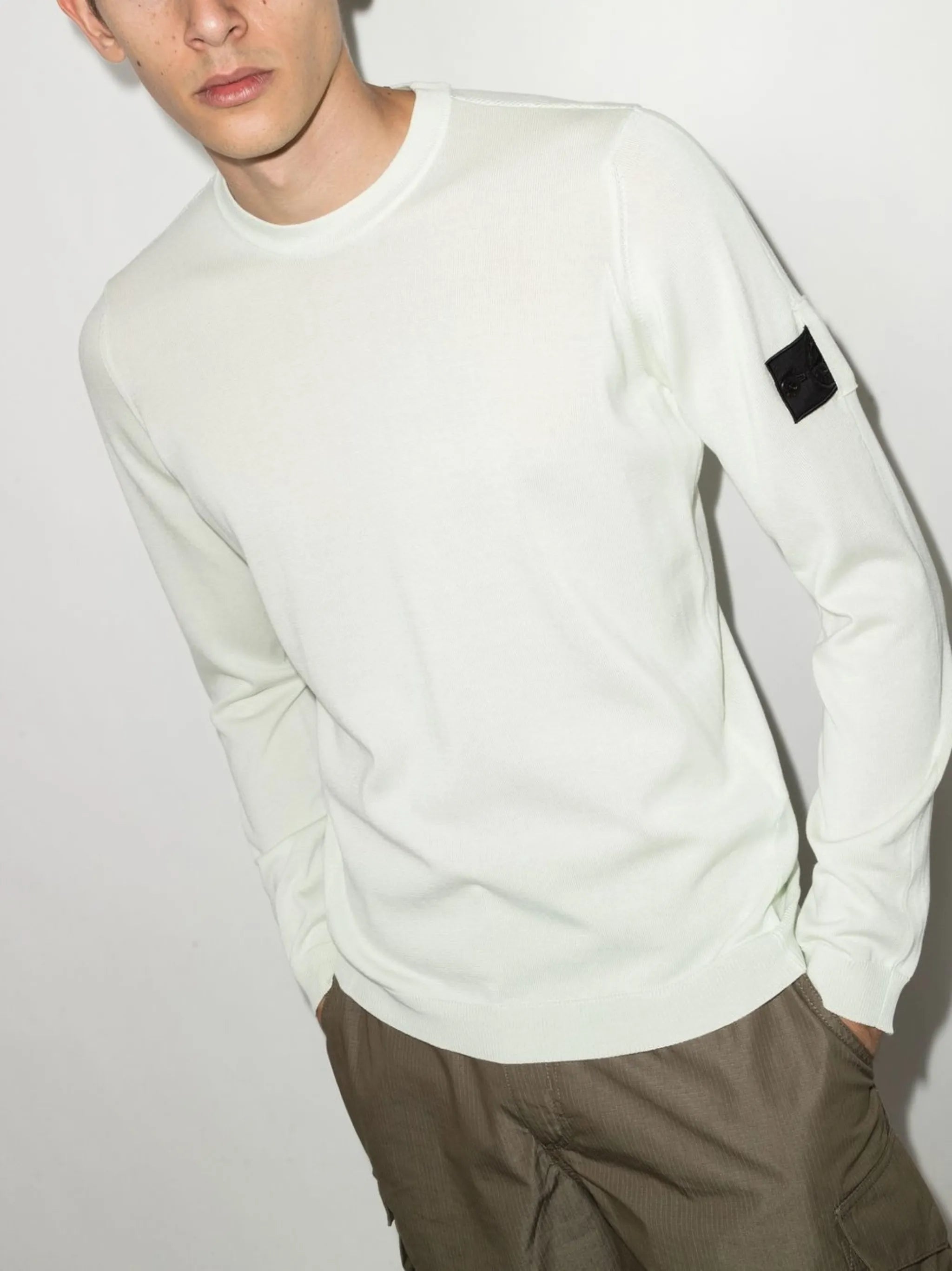 logo-patch long-sleeve top