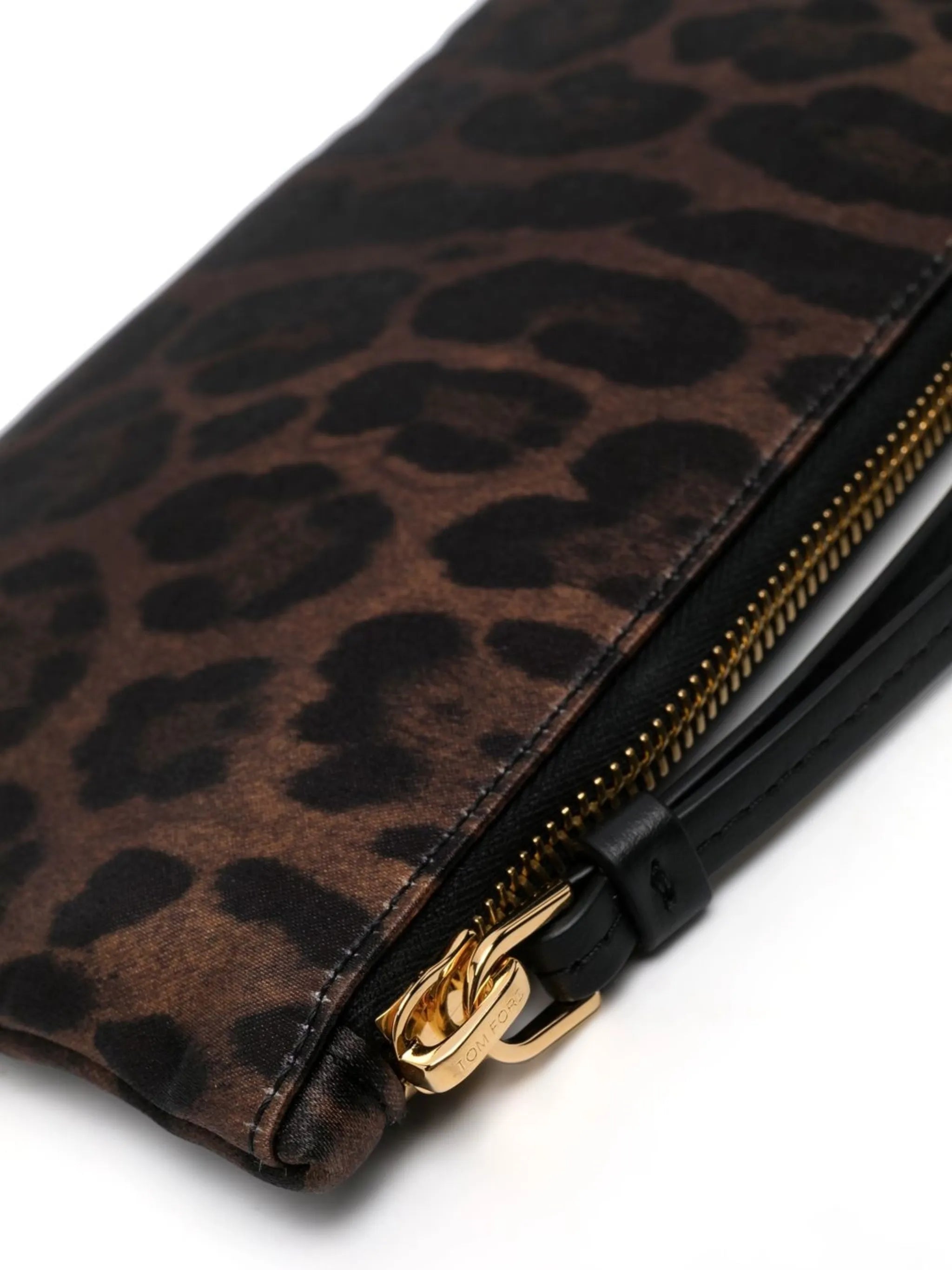 small leopard-print clutch bag