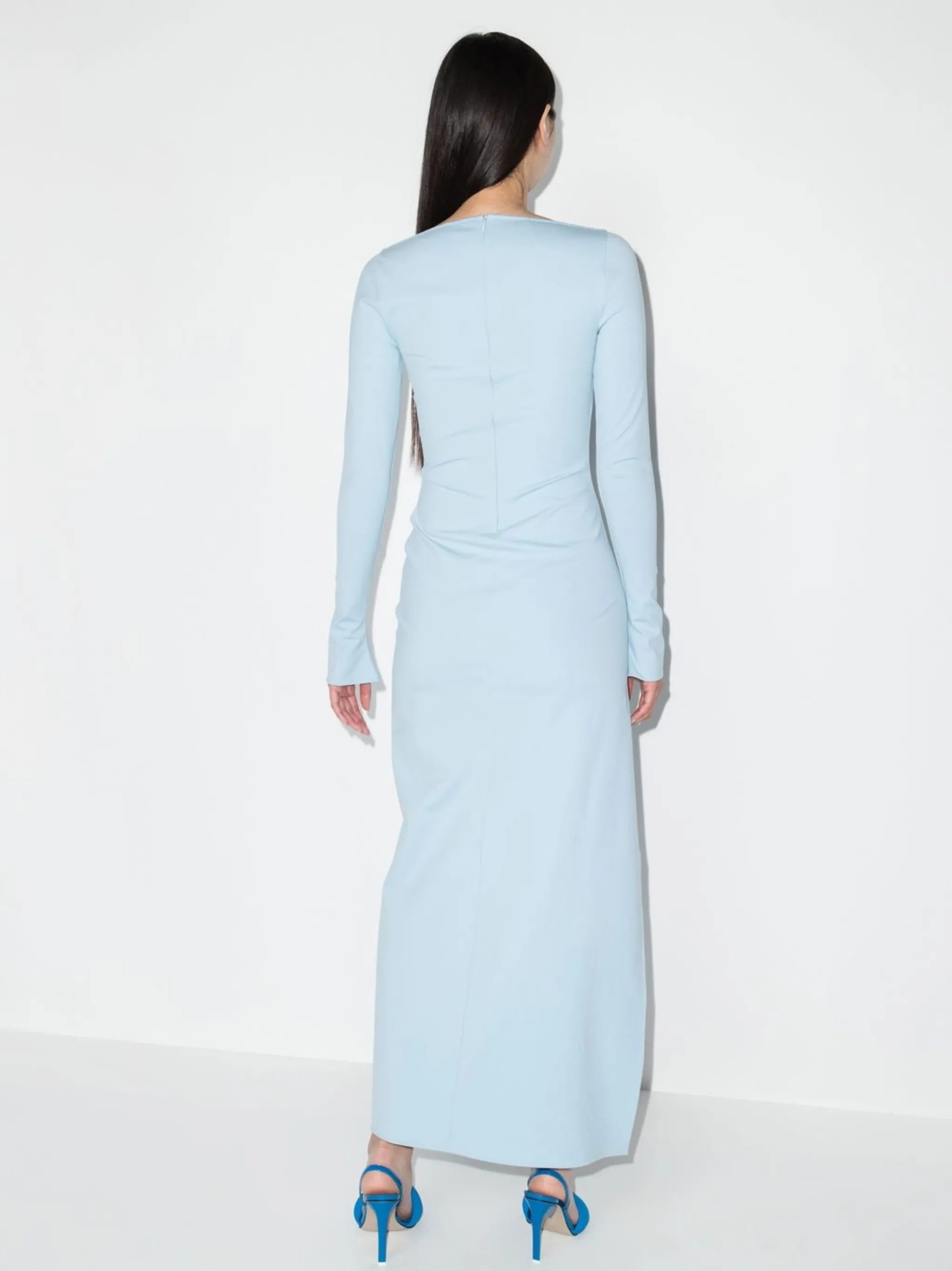 square-neck maxi dress