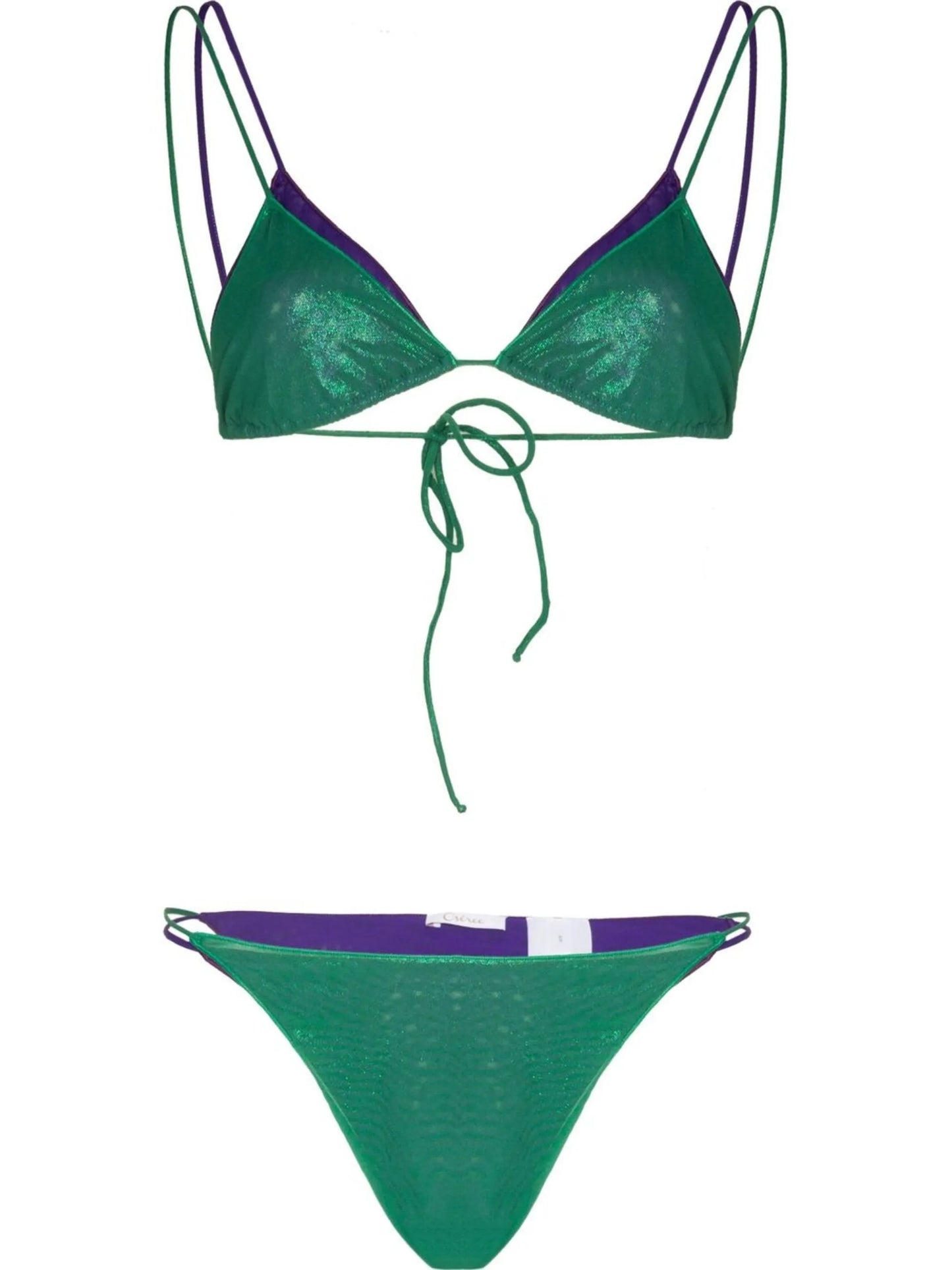 triangle-cup tie-fastening bikini