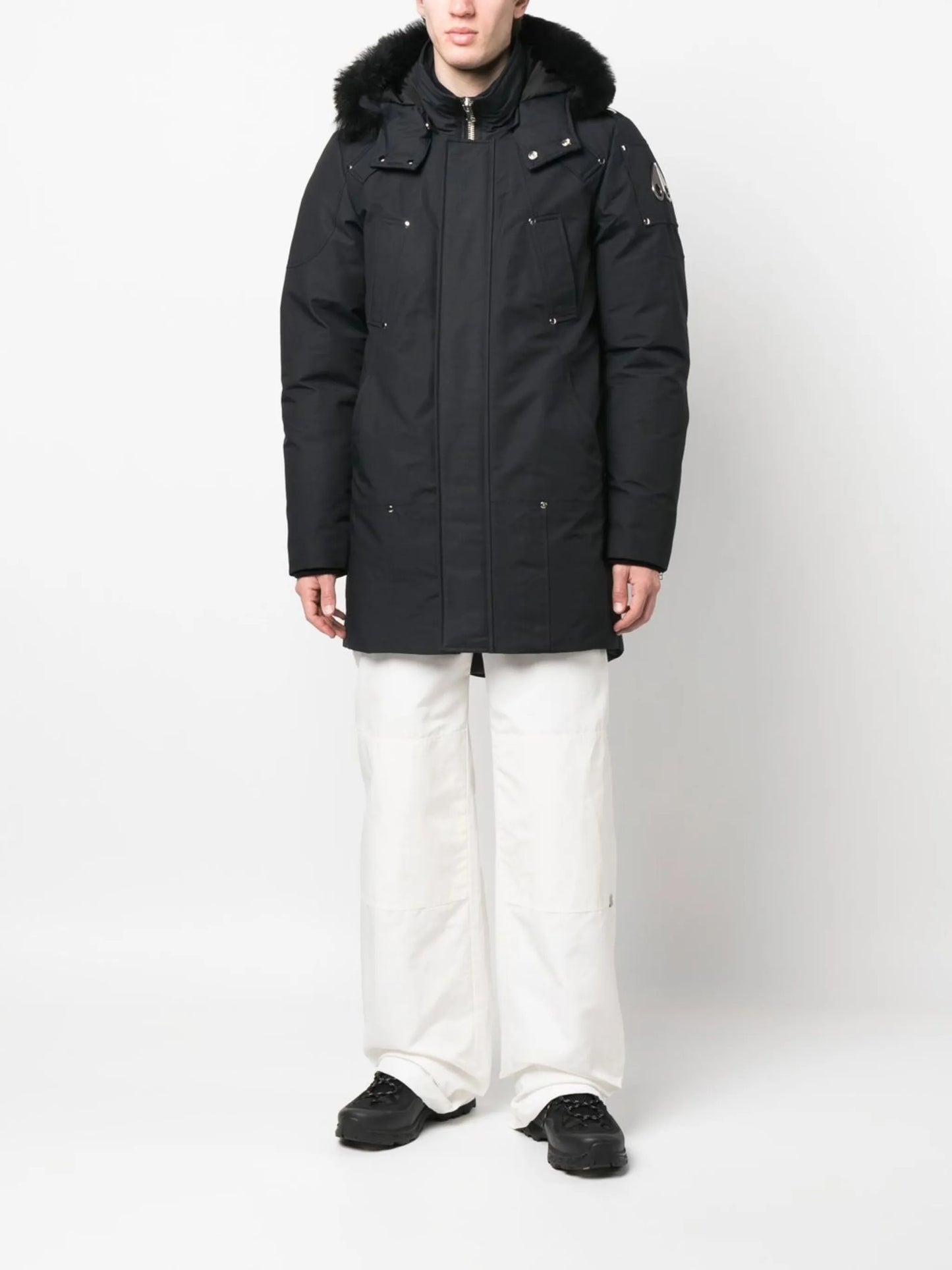 zip-up padded down coat