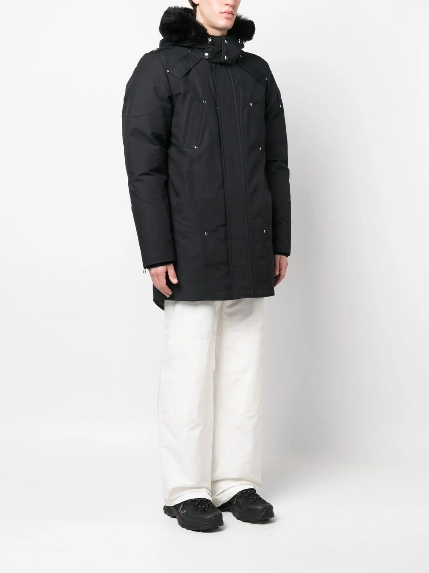 zip-up padded down coat