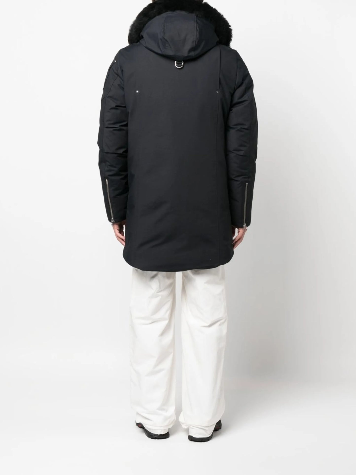 zip-up padded down coat