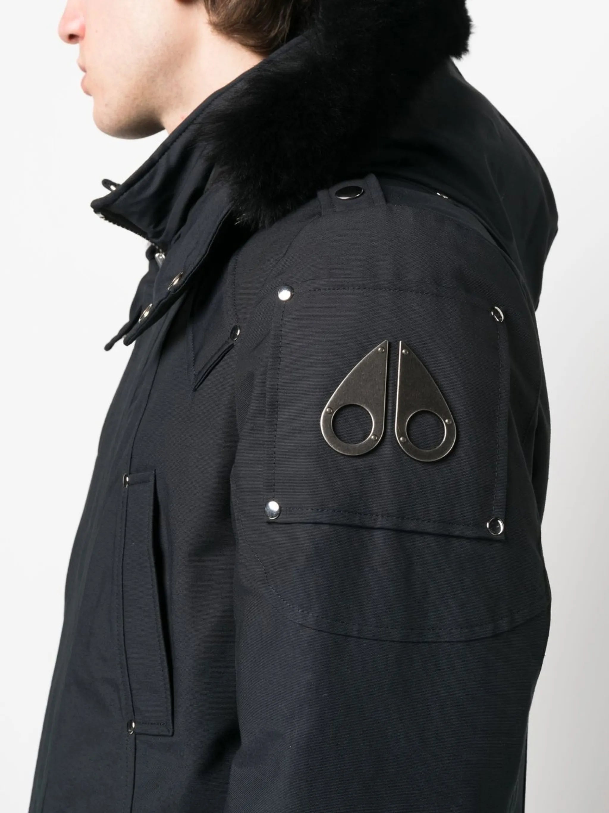 zip-up padded down coat