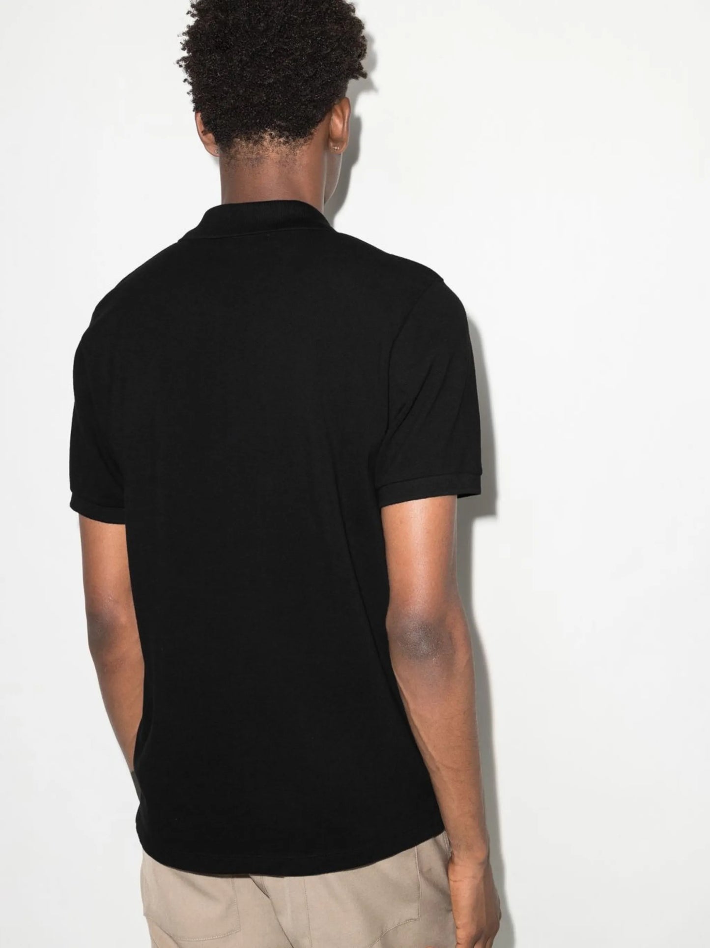 embroidered-motif polo shirt