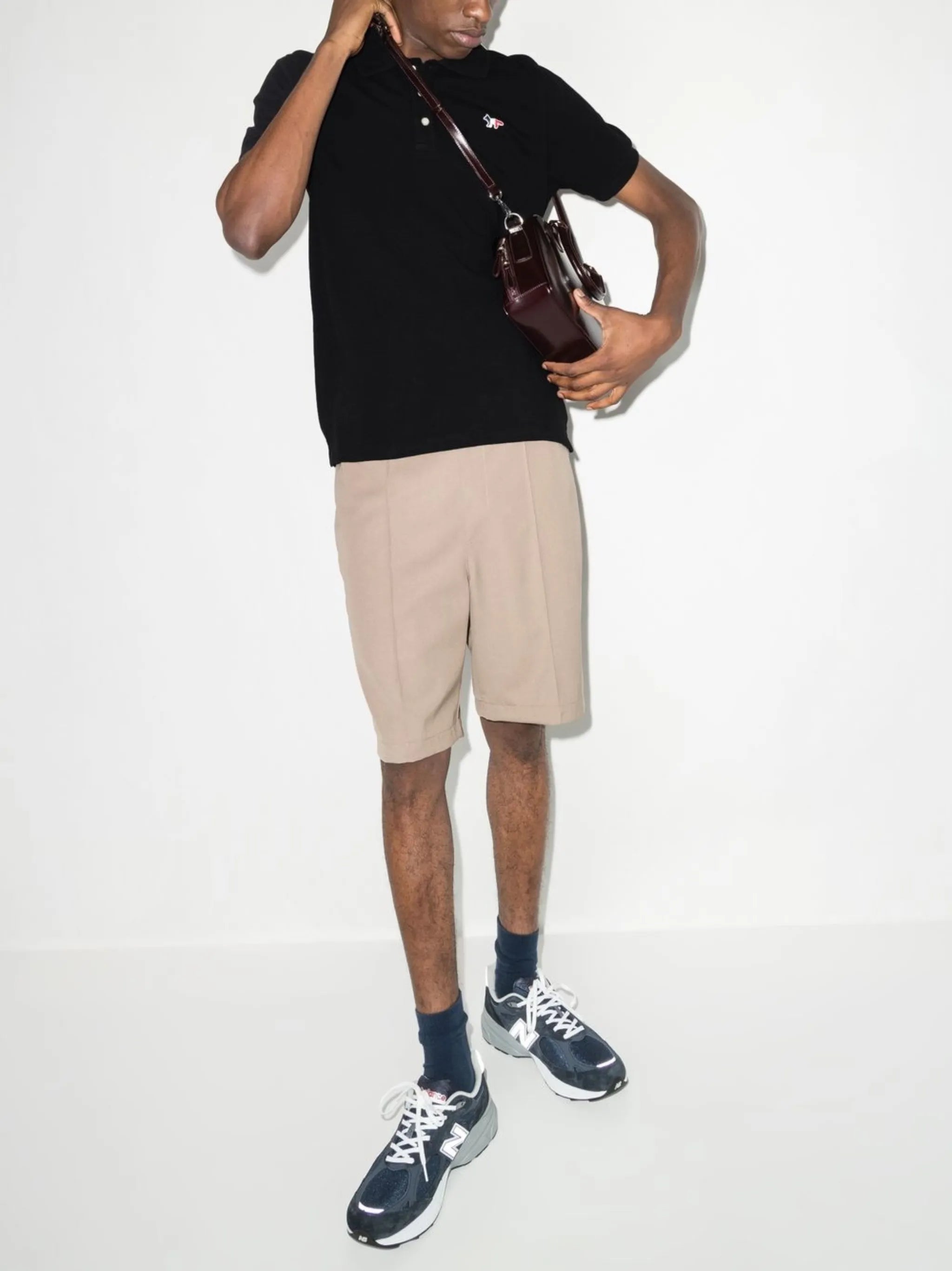 embroidered-motif polo shirt