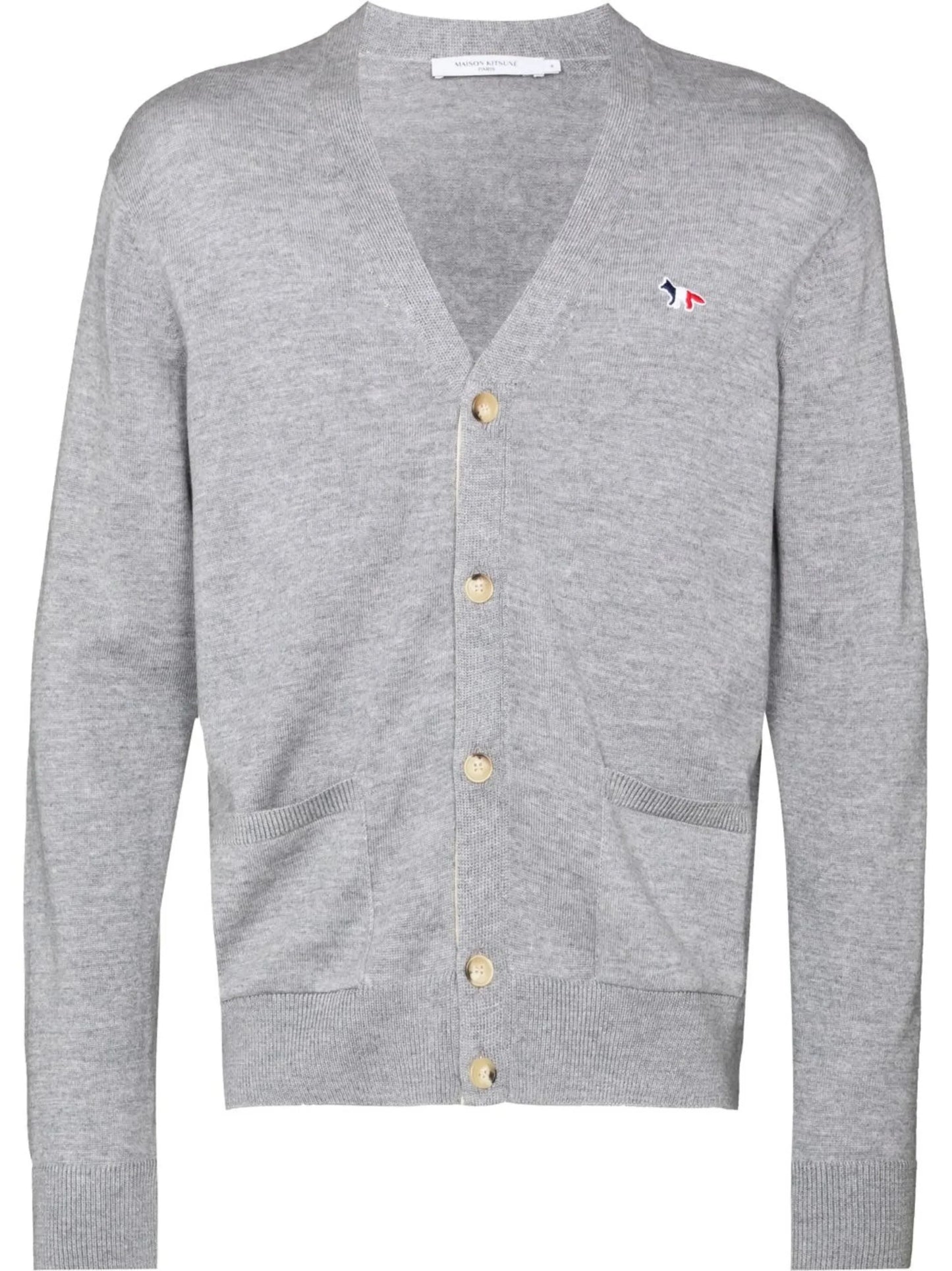embroidered-motif button-fastening cardigan