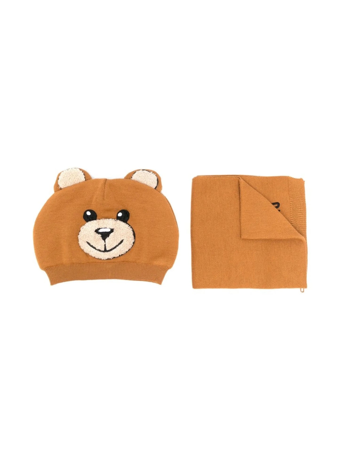 embroidered-logo beanie set