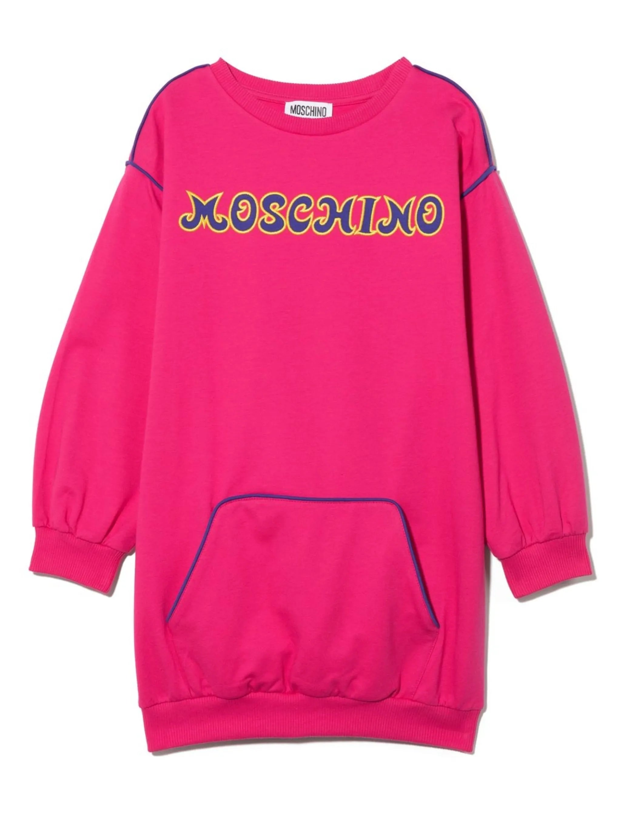 logo-embroidered jumper dress
