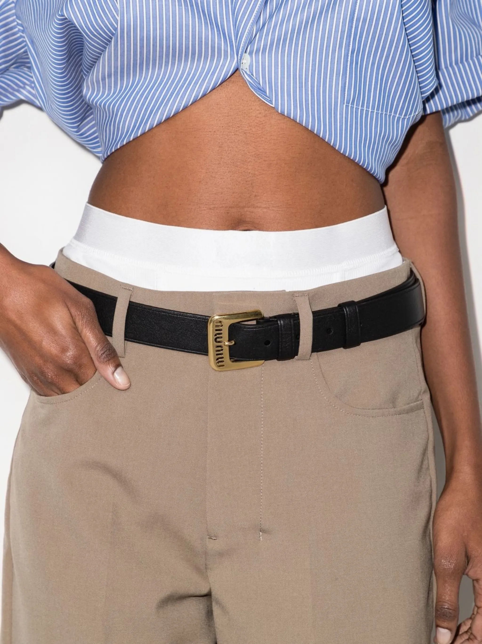 nappa leather belt