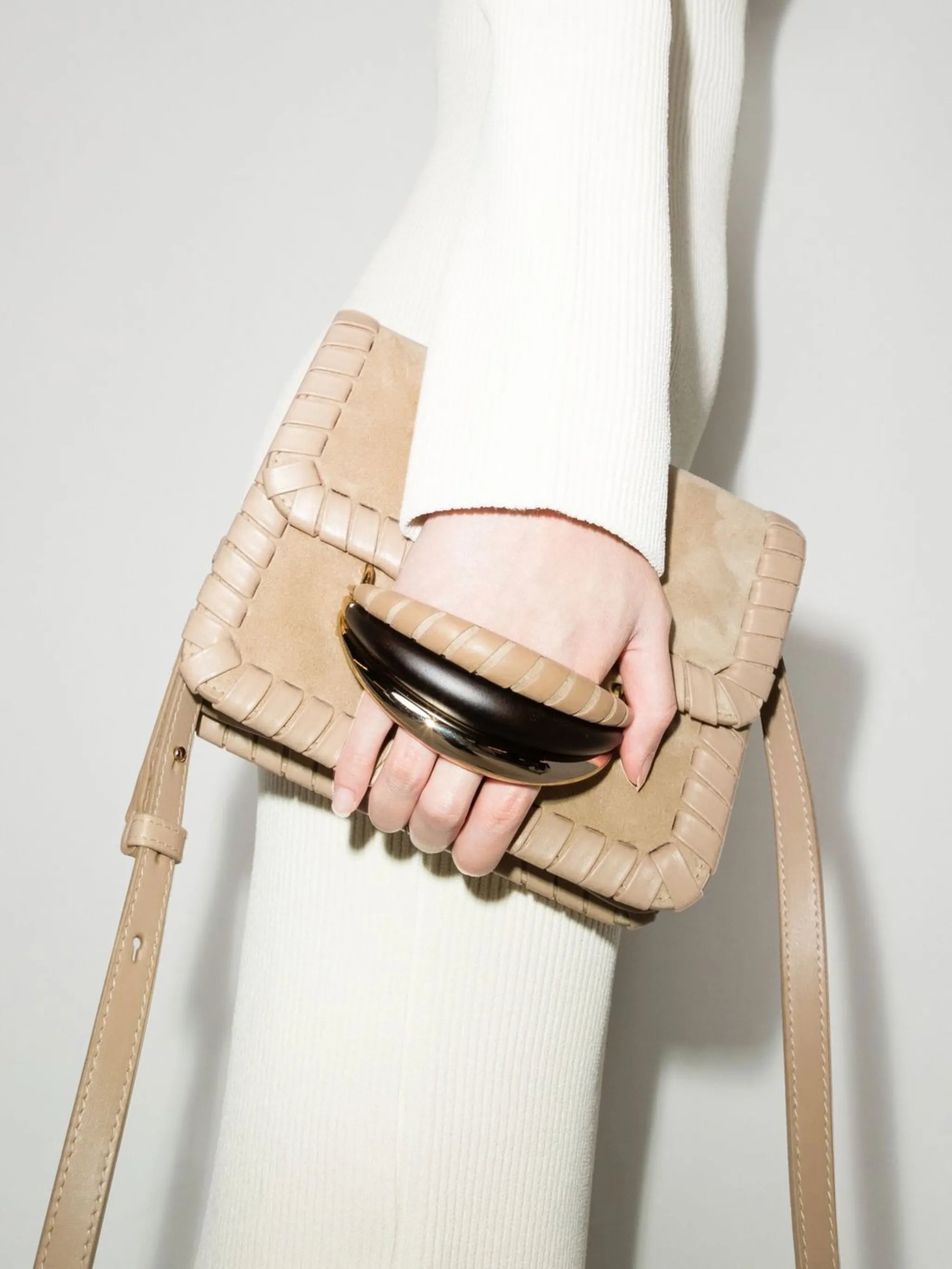 Kattie leather clutch bag