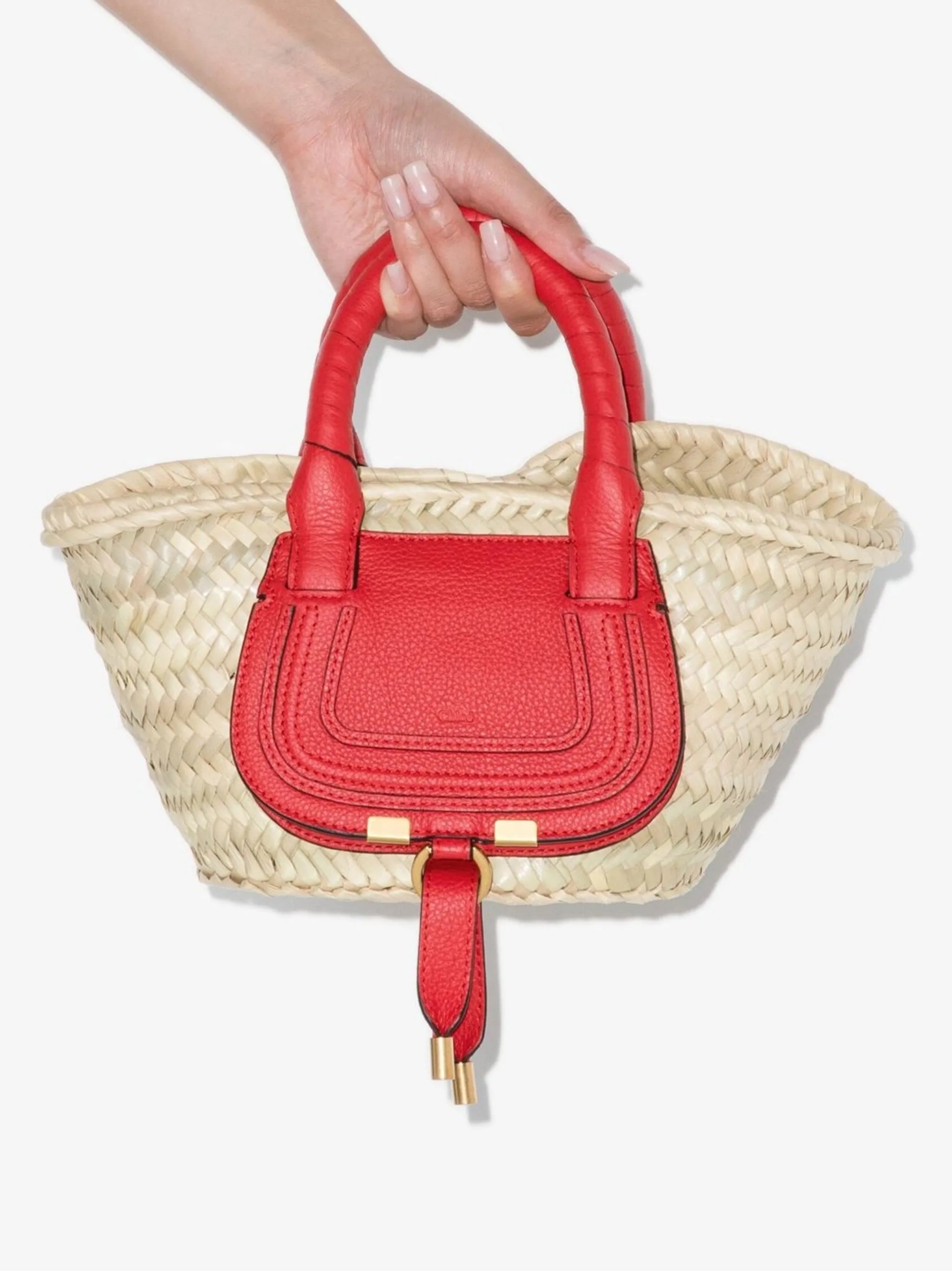 Marcie raffia tote bag