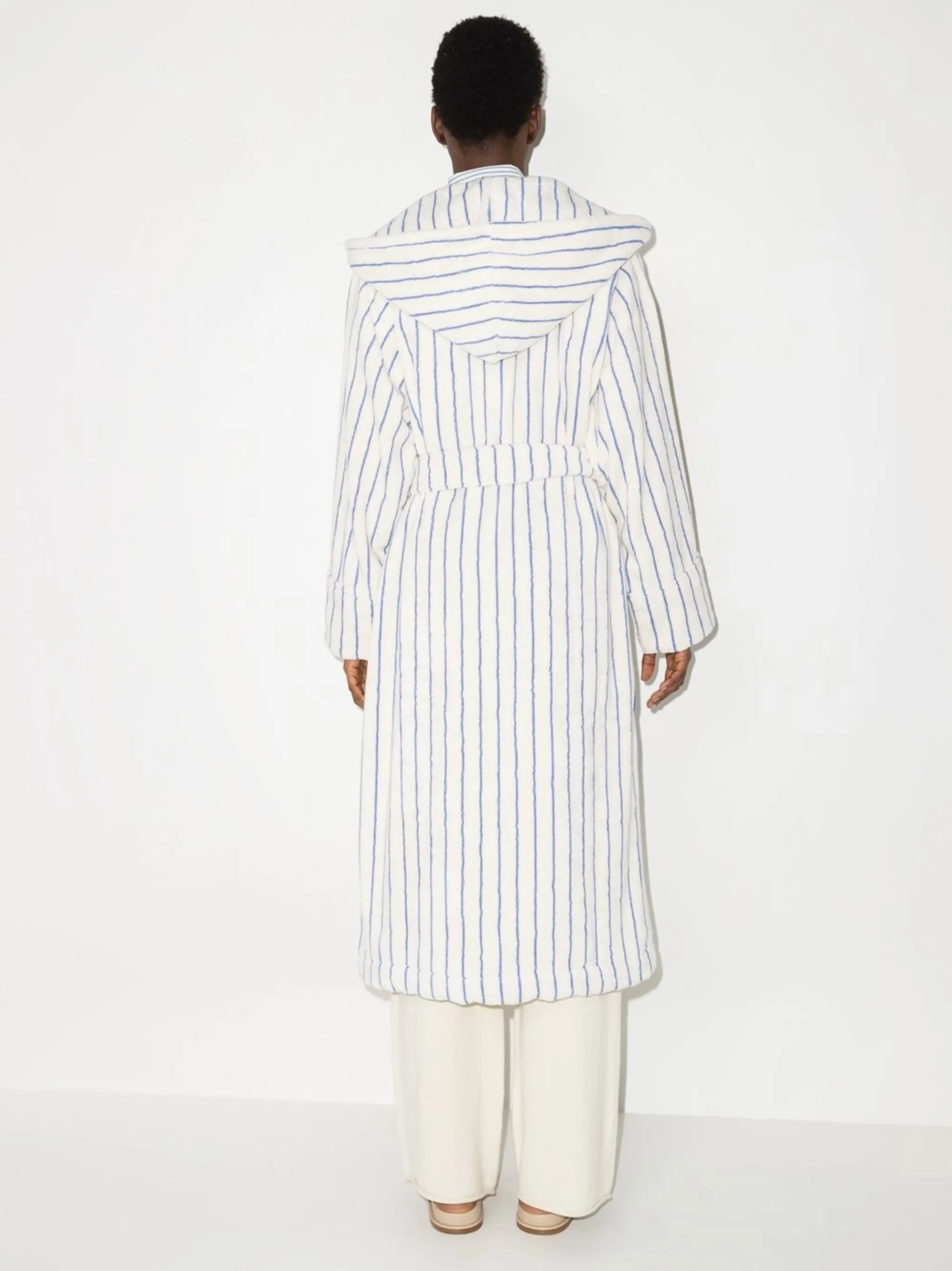 striped organic cotton robe