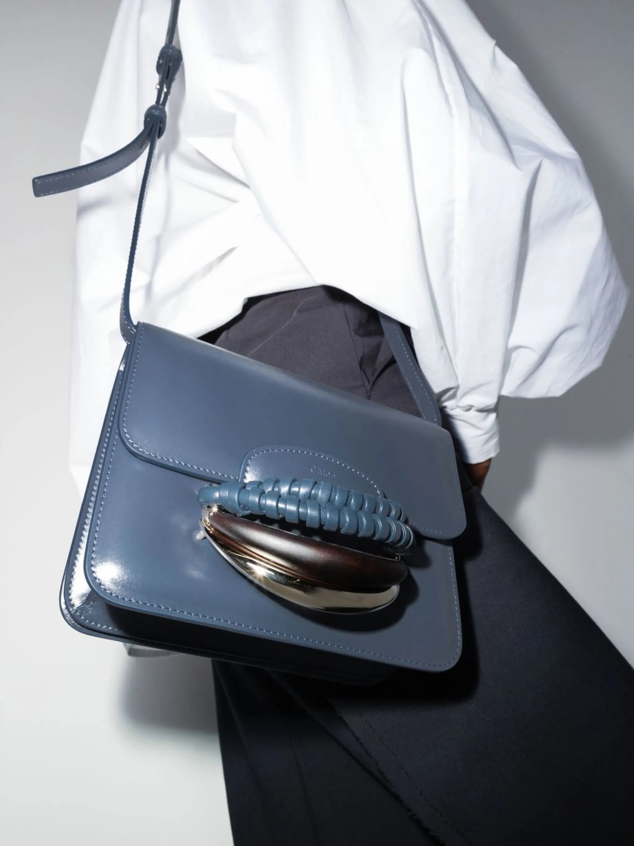 Kattie leather clutch bag