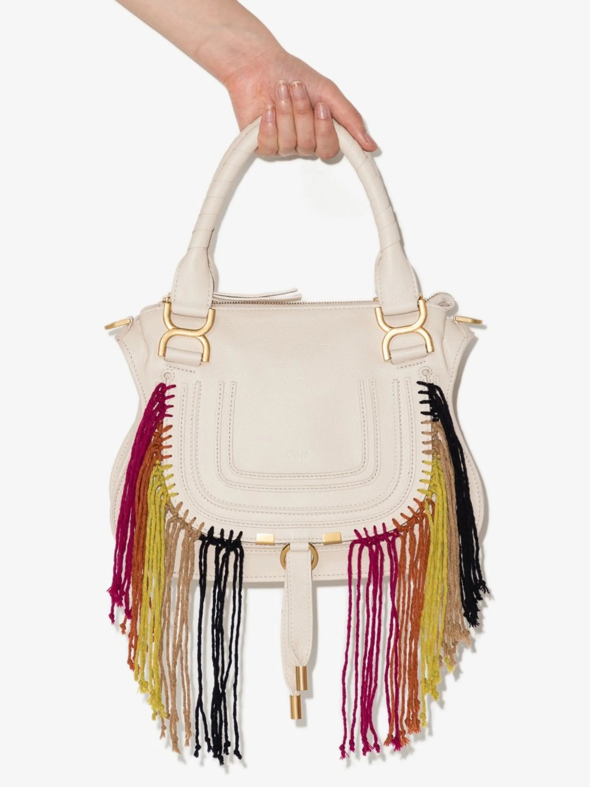 Marcie fringed tote bag