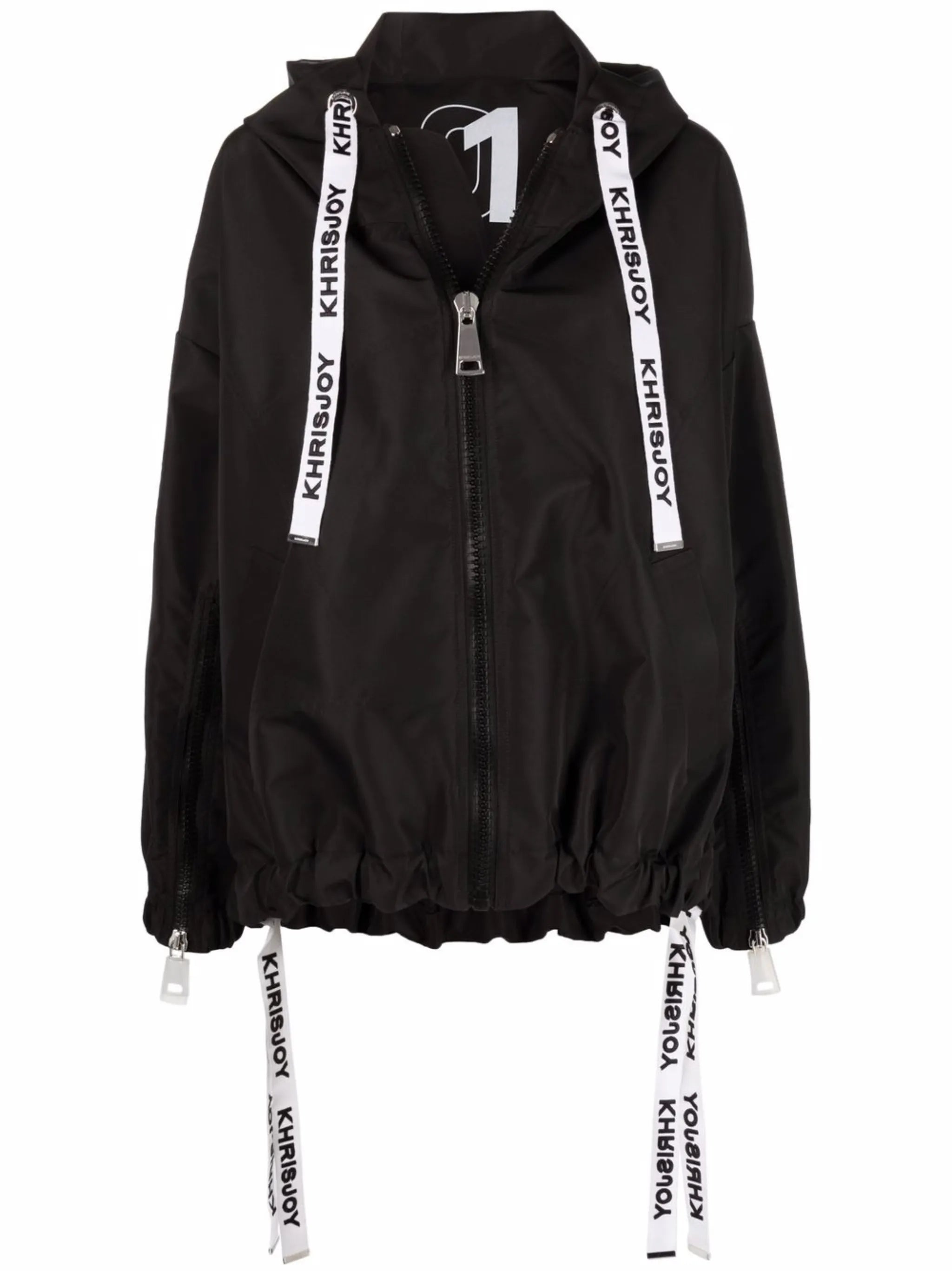 logo-strap windbreaker
