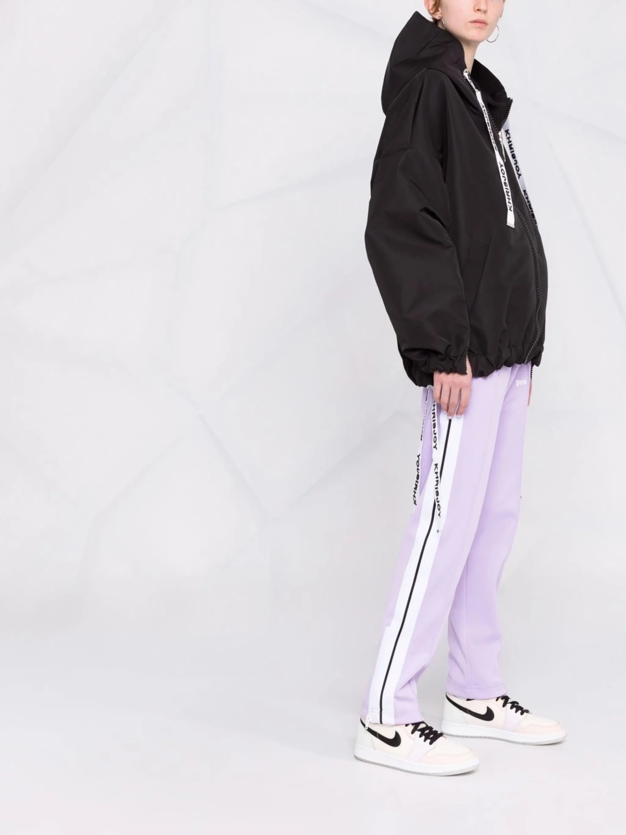 logo-strap windbreaker