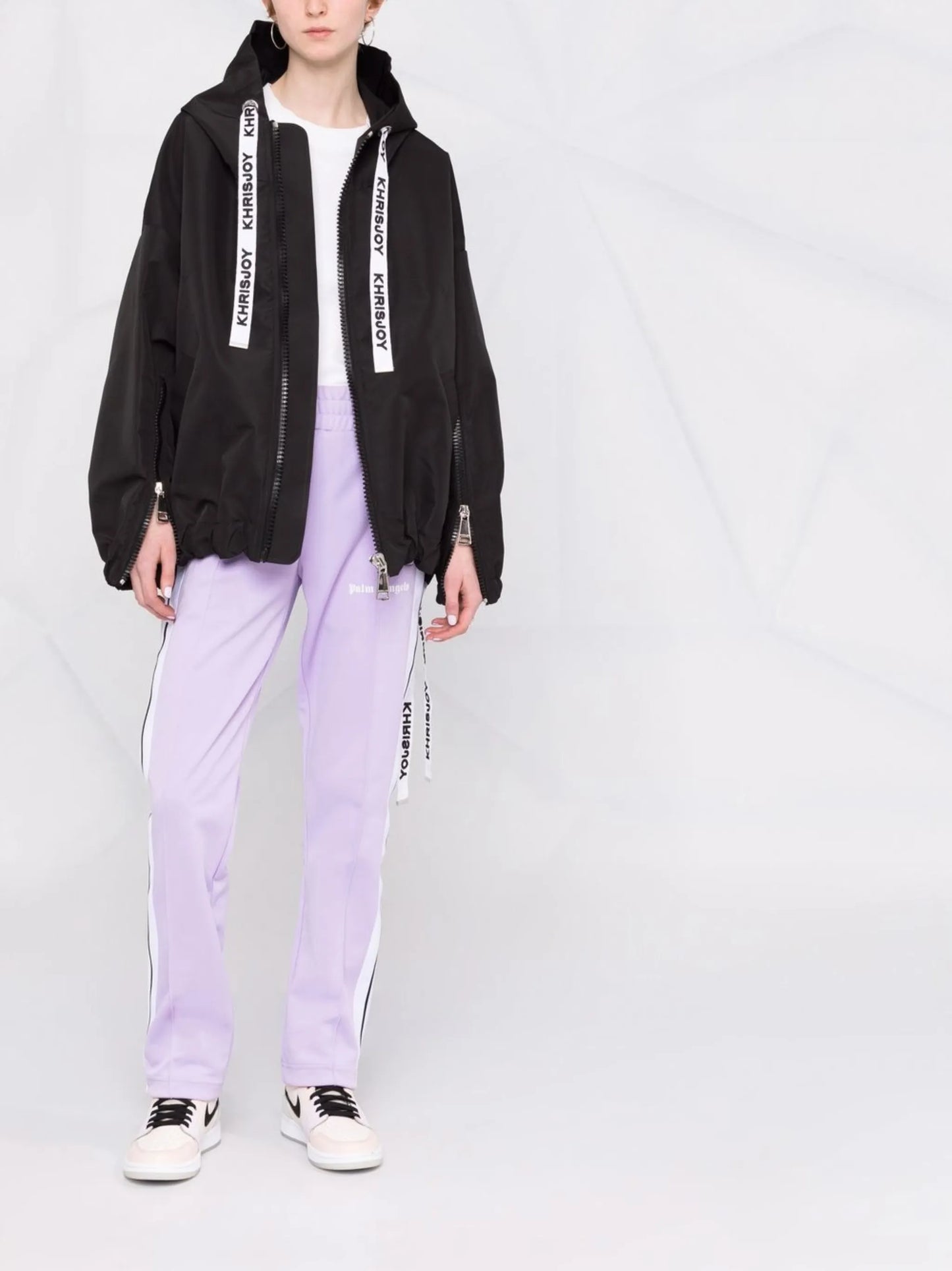 logo-strap windbreaker