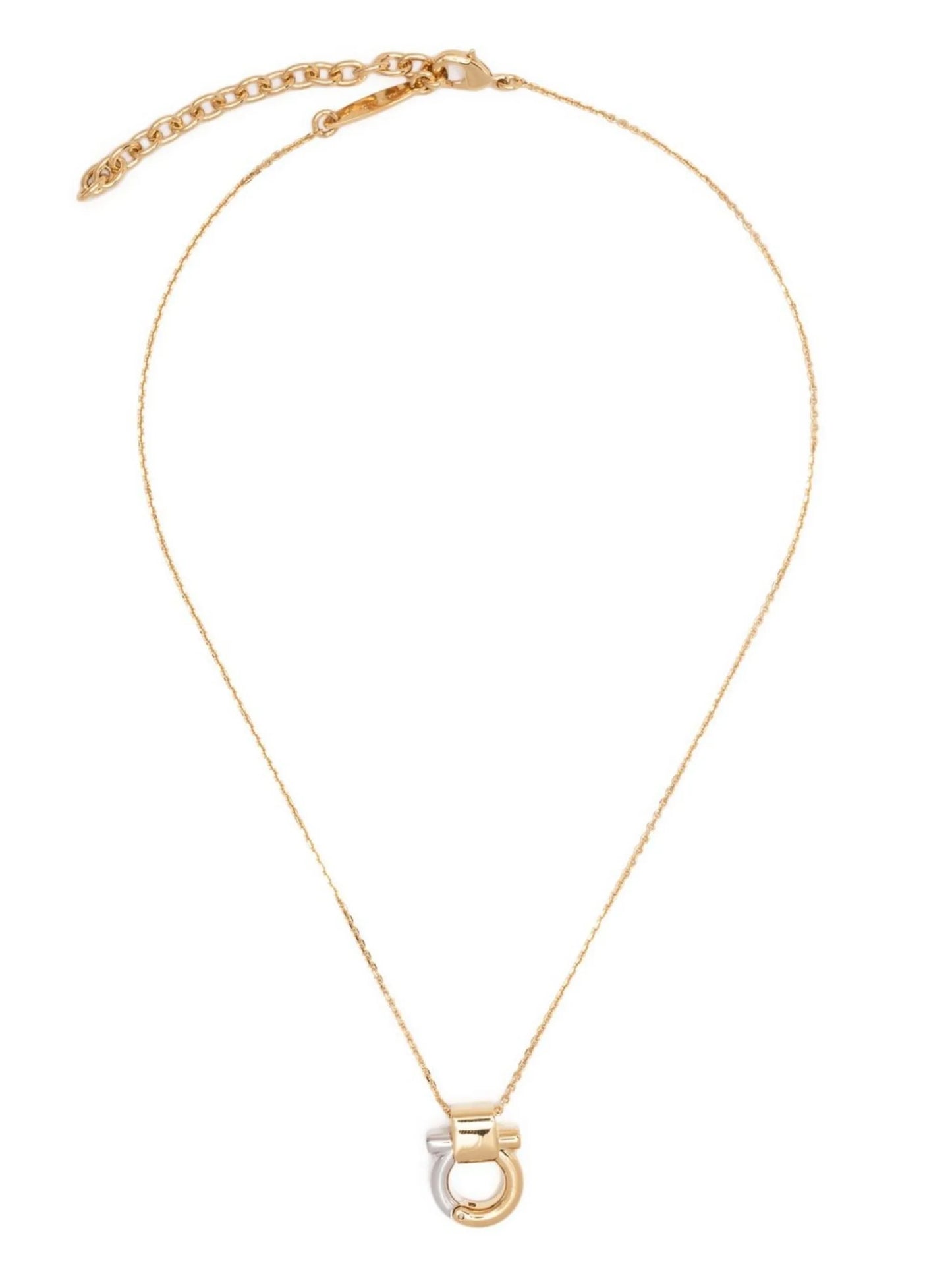 Gancio two-tone pendant necklace