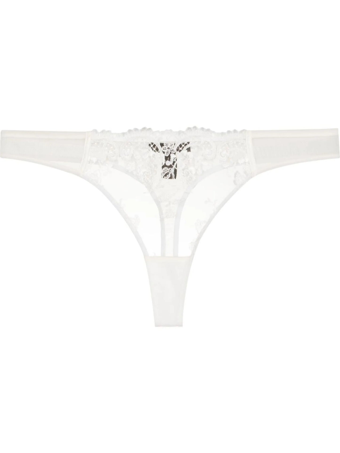Juliette embroidered tulle thong