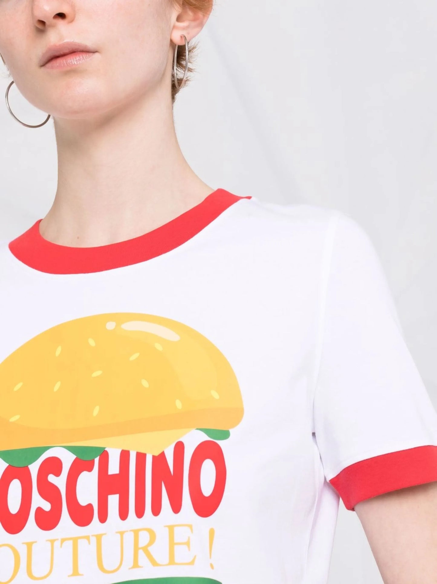 burger-print T-shirt
