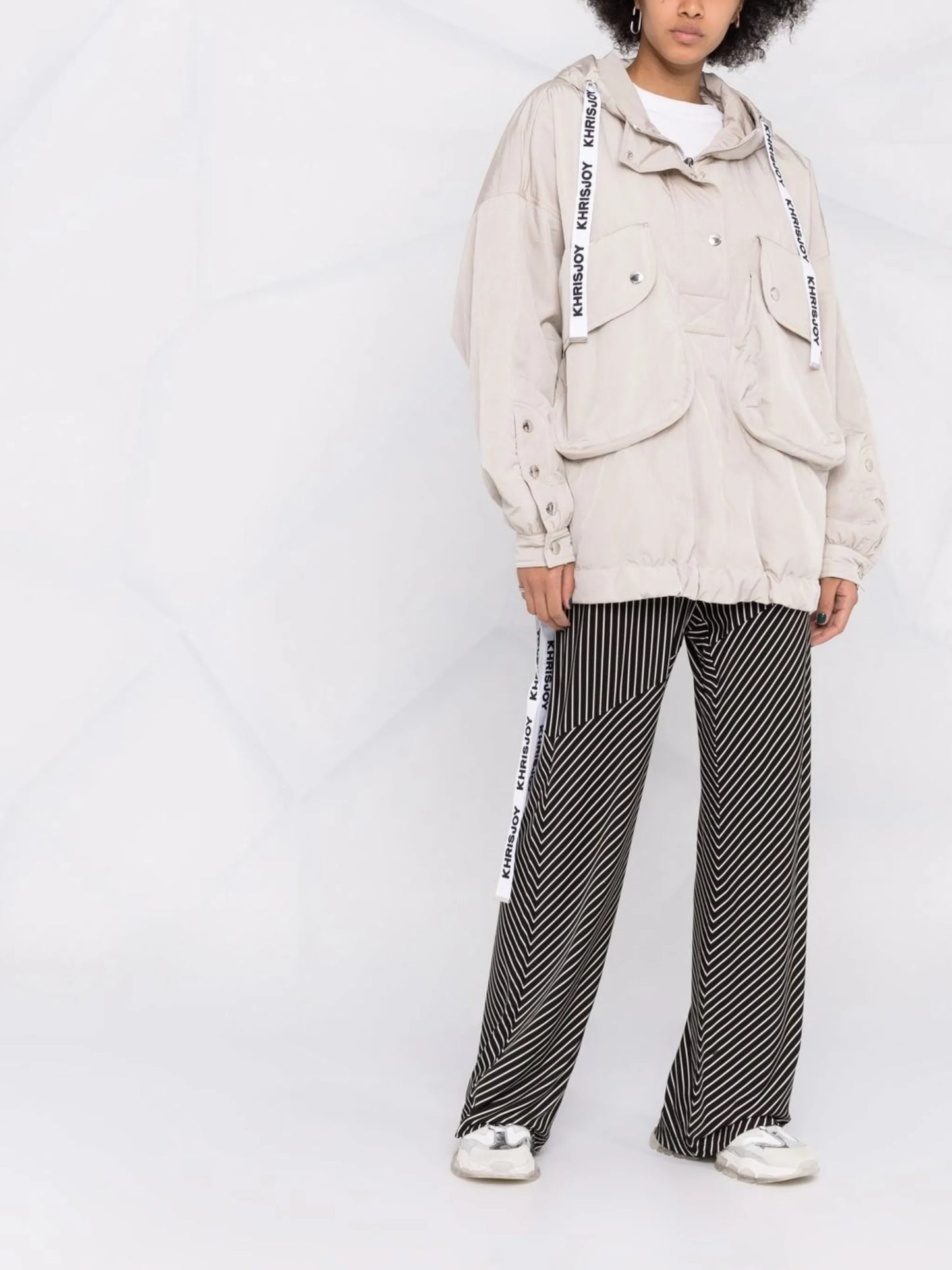 logo-trim padded jacket