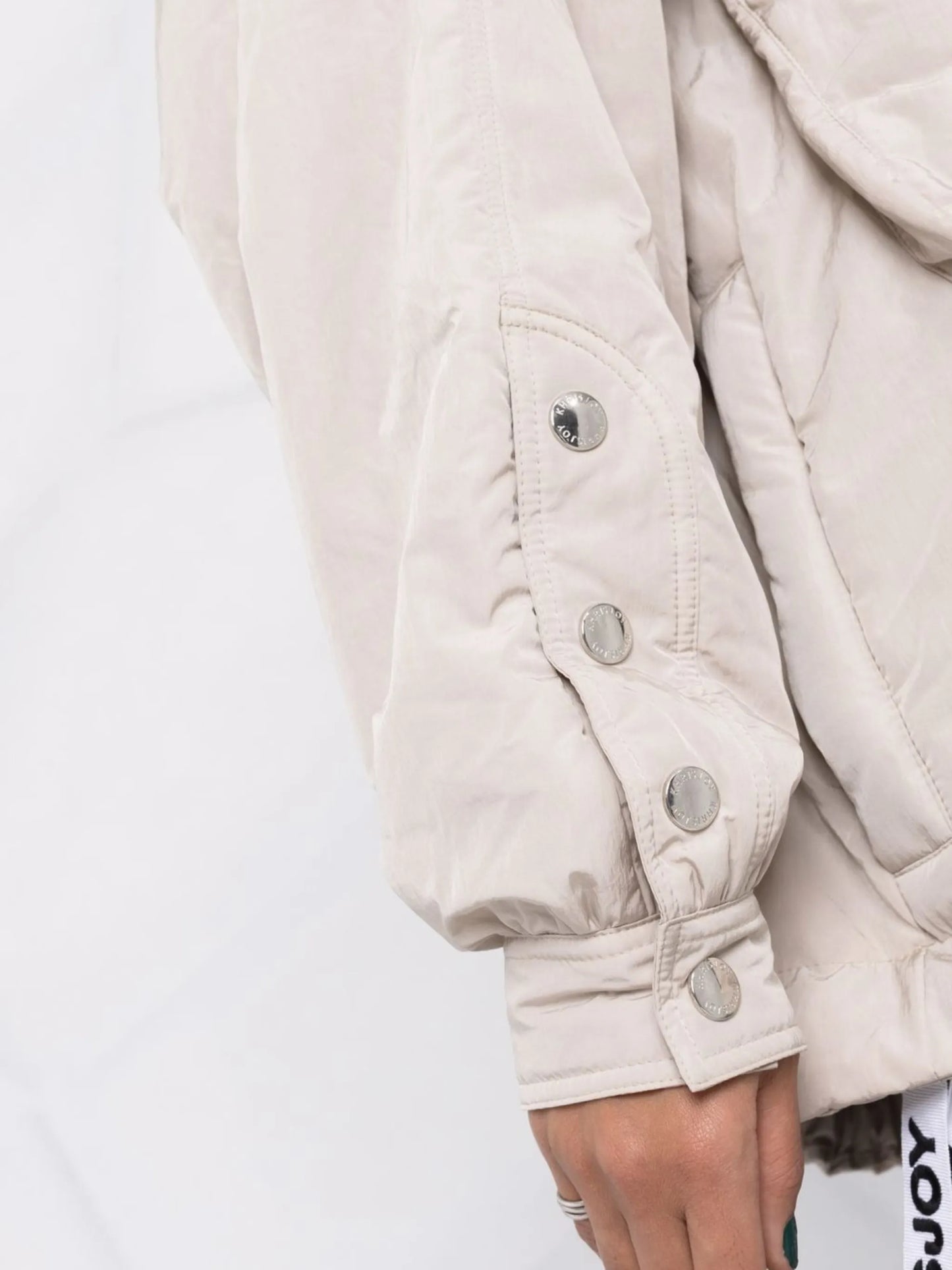 logo-trim padded jacket