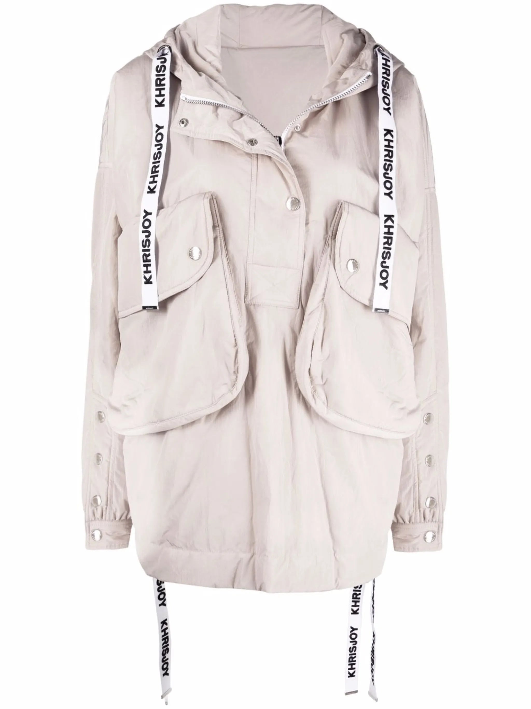 logo-trim padded jacket
