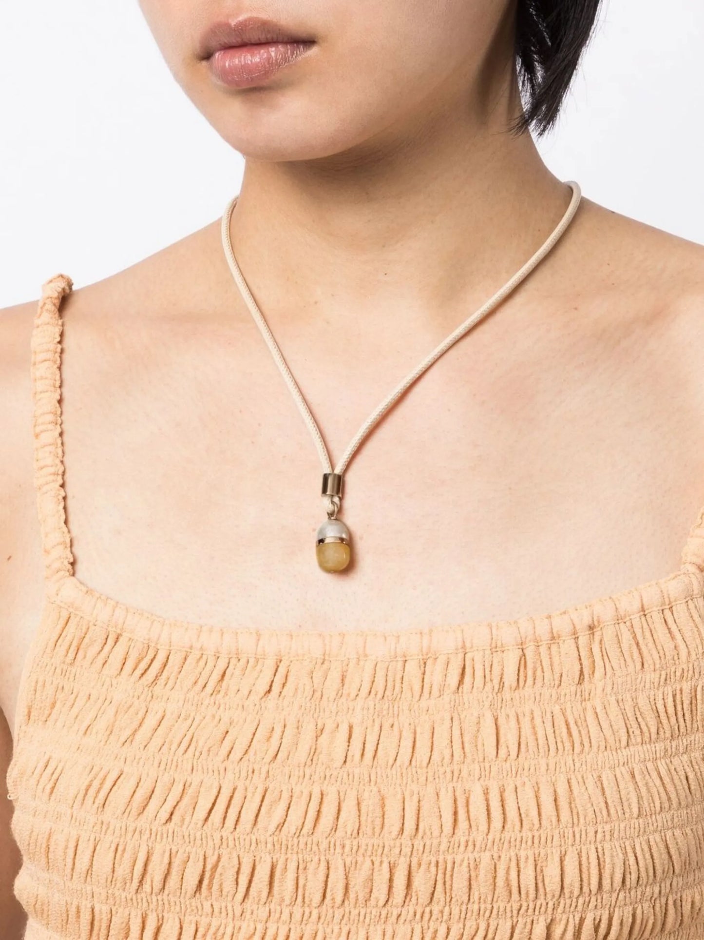 Darcey leather-strap pendant necklace
