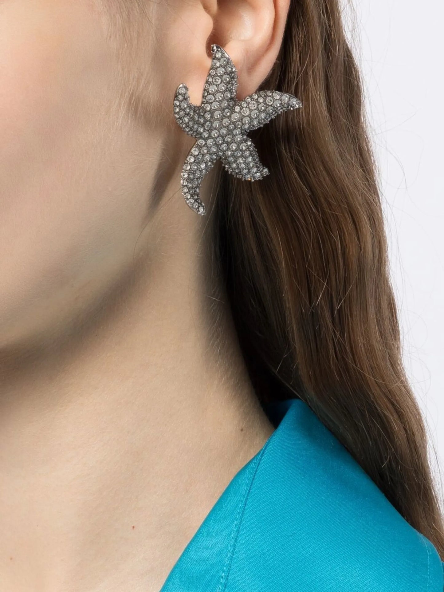 Astra crystal-embellished star earrings