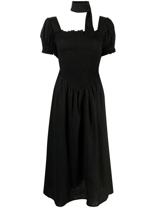Belle linen midi dress