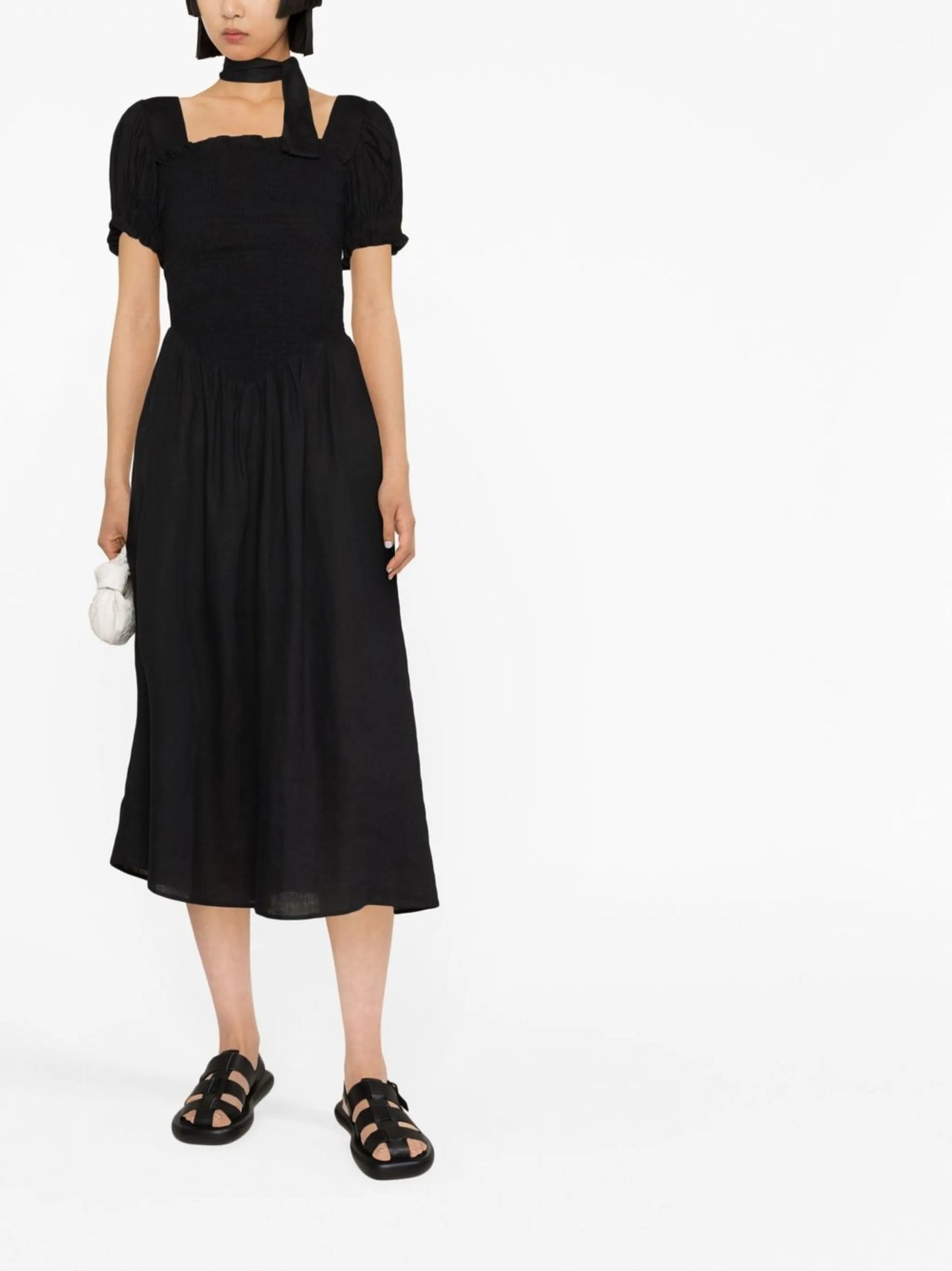 Belle linen midi dress