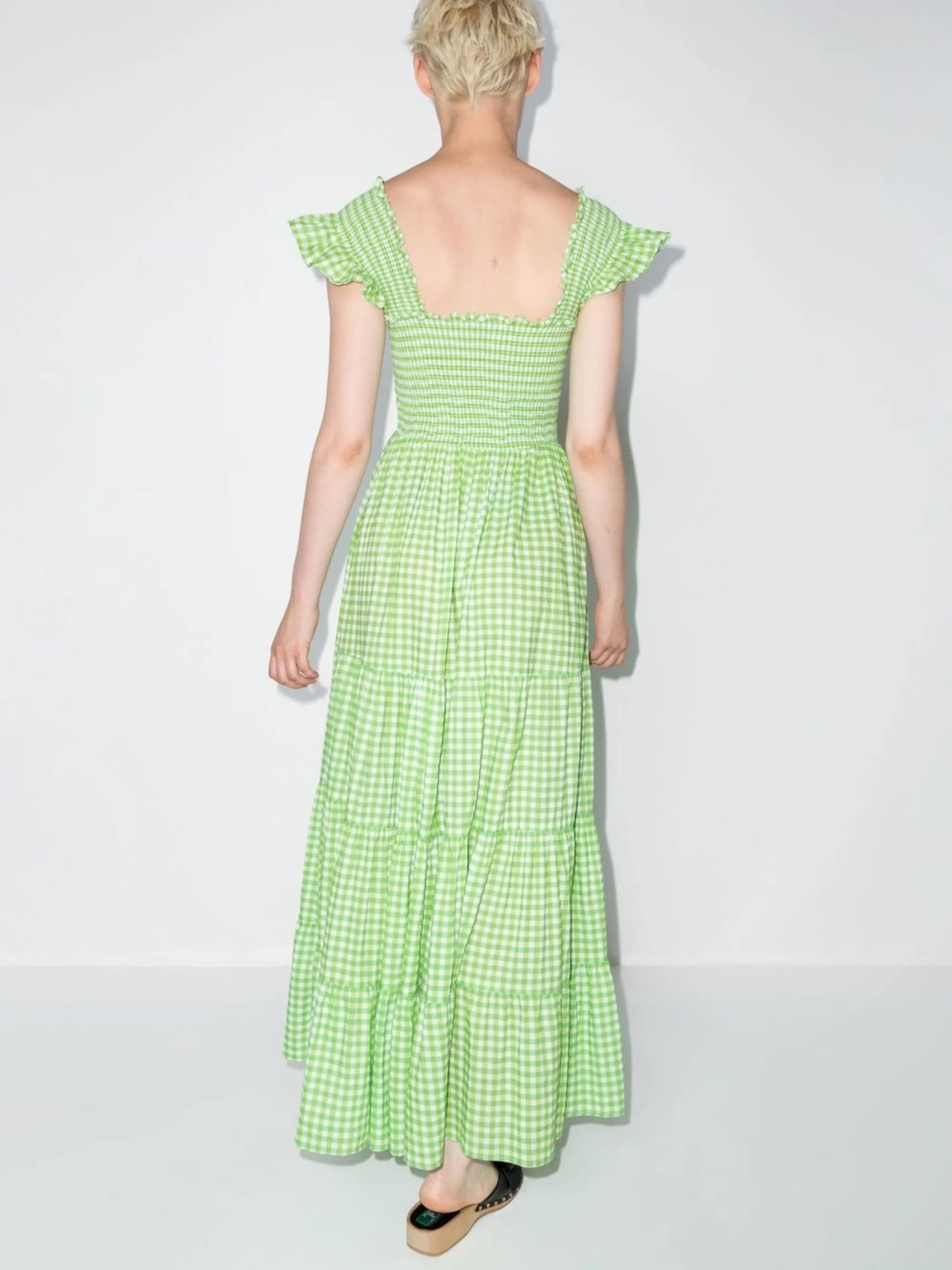 gingham check-print dress