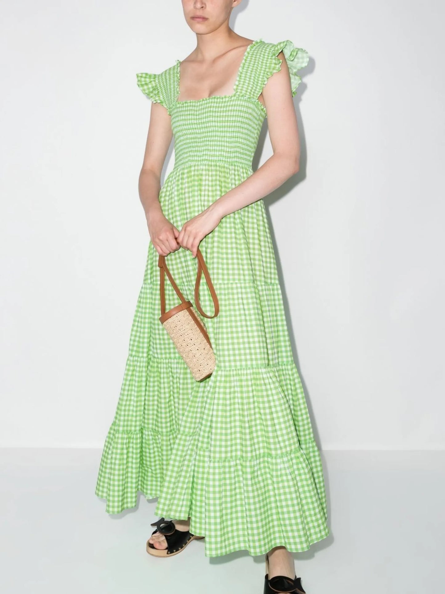 gingham check-print dress