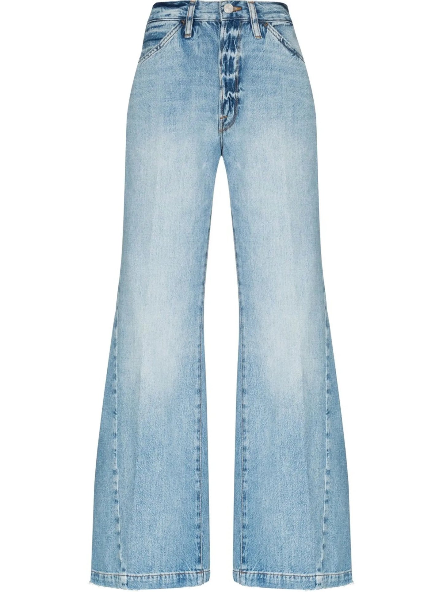 wide-leg denim jeans