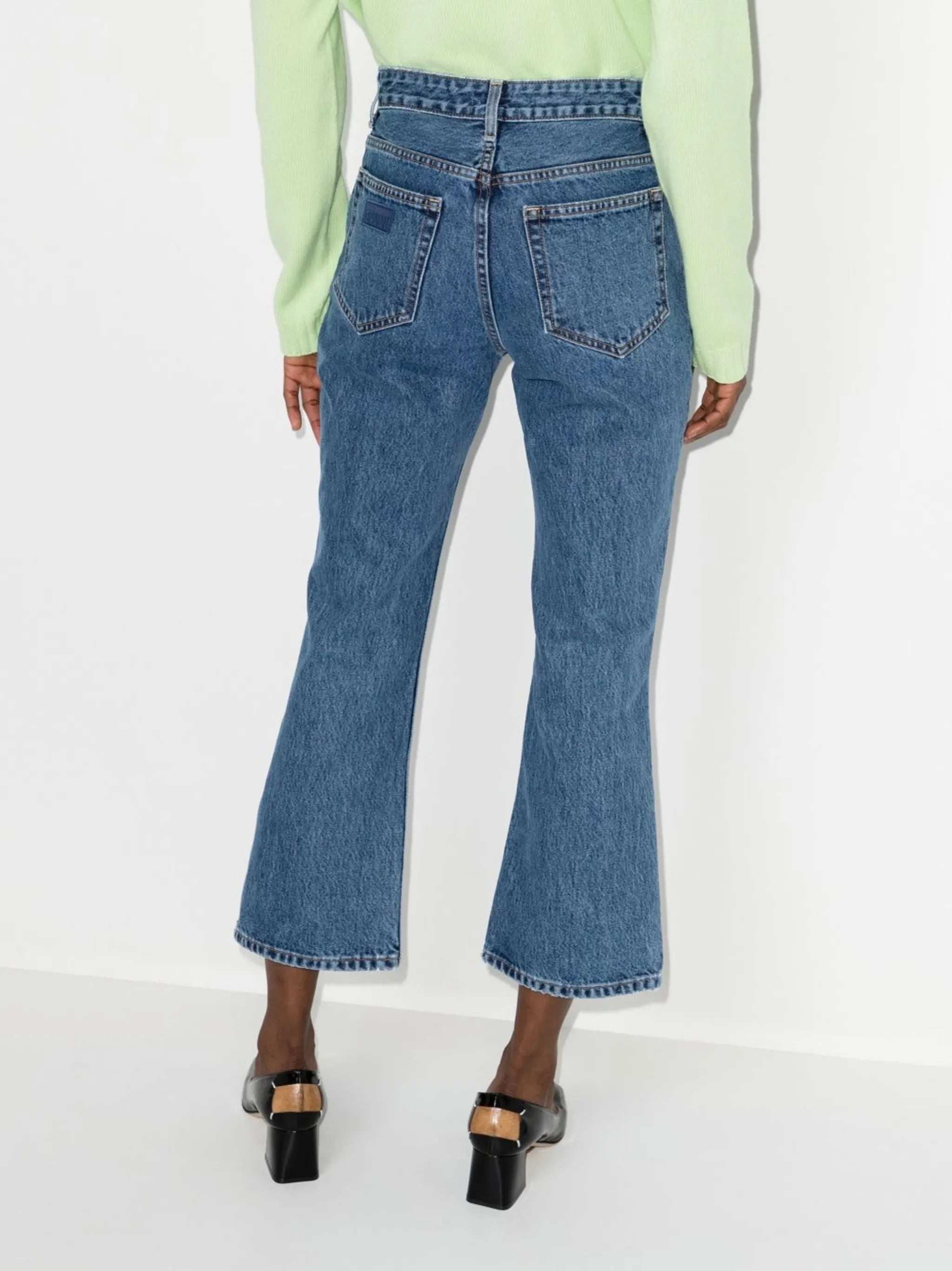 Betzy organic cotton flared cropped jeans