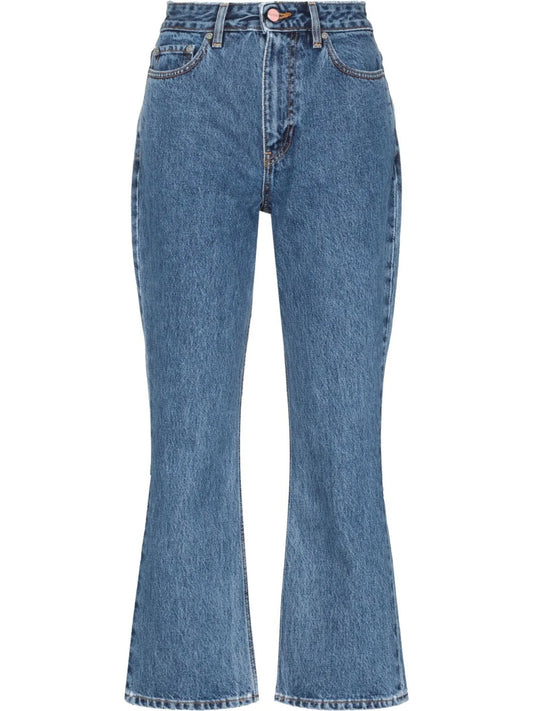 Betzy organic cotton flared cropped jeans